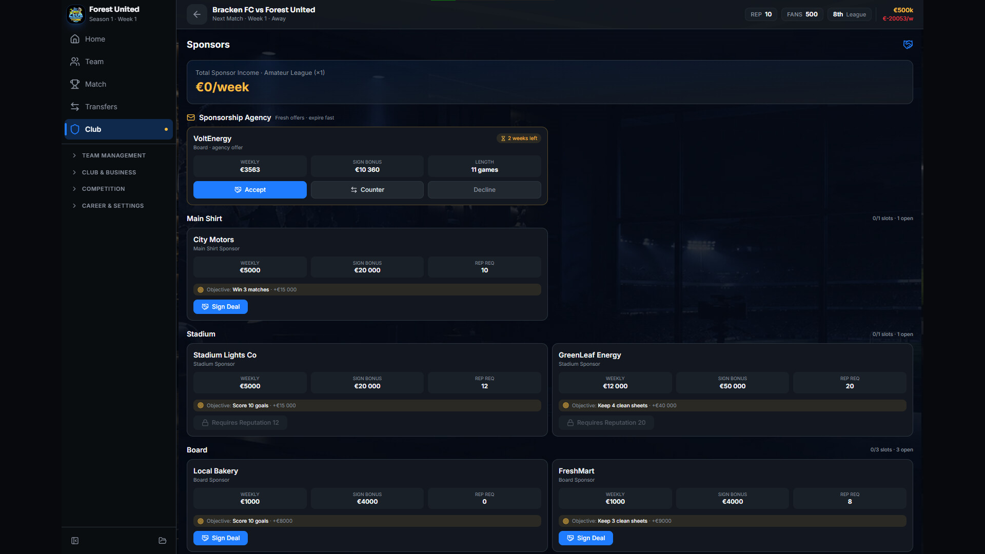 Goalcrest: Club Management Tycoon screenshot 3