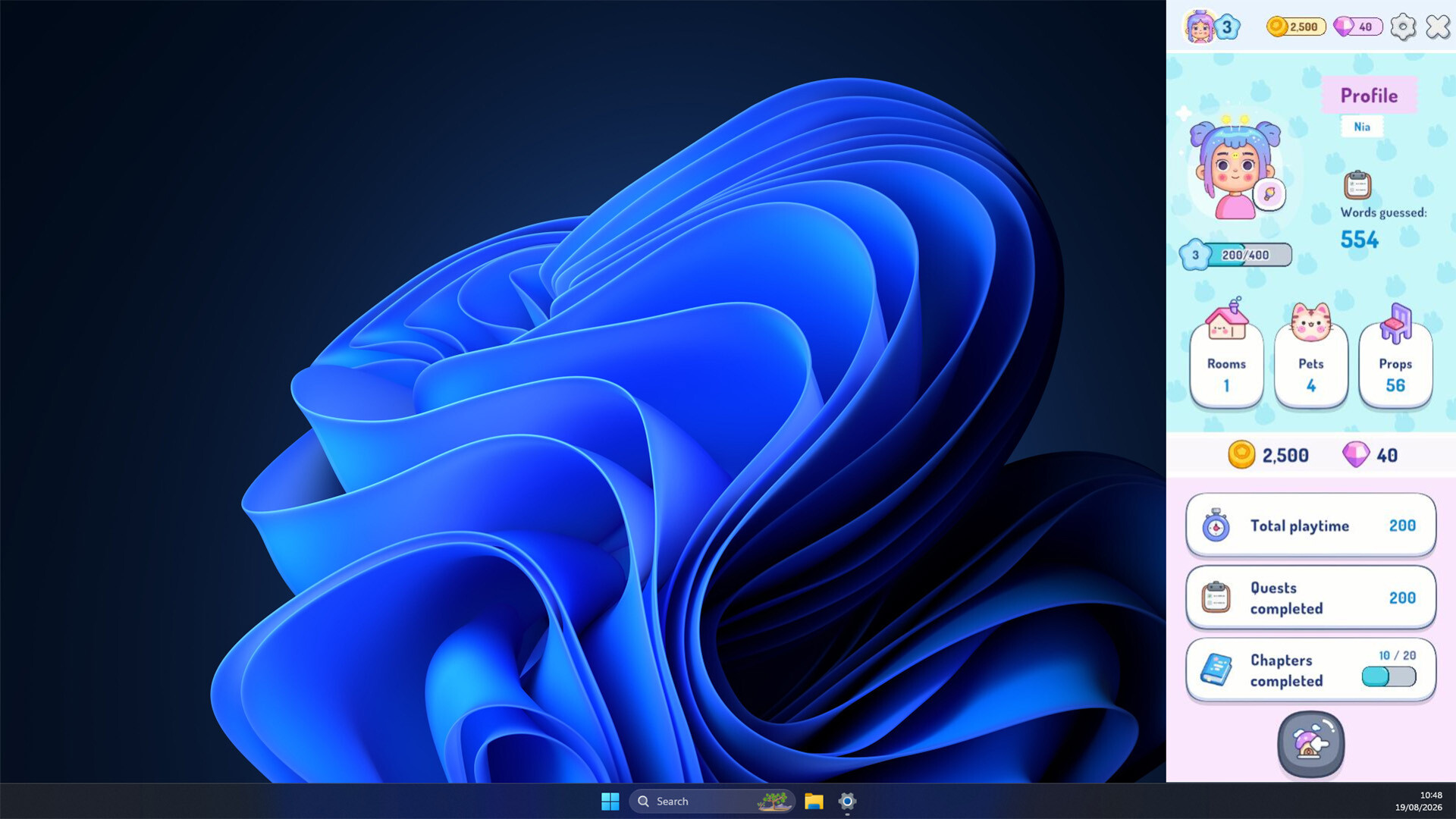 Cozy Cottontail Desktop screenshot 2