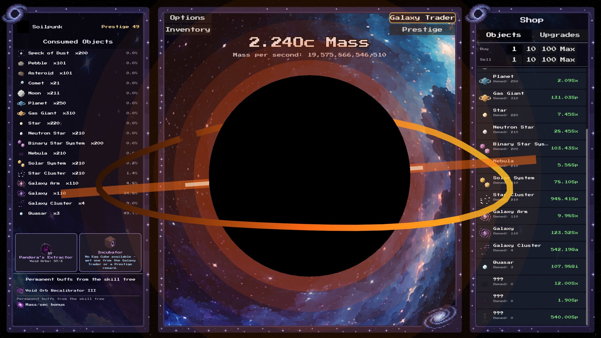 VOID CLICKER: Infinite Prestige screenshot 4