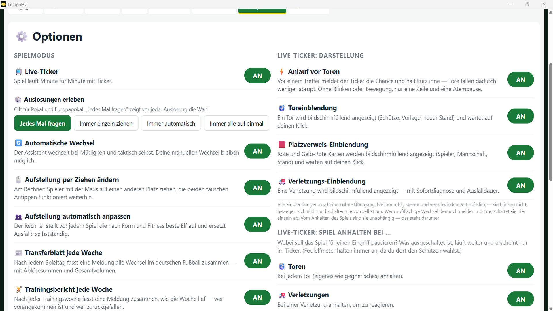 LemonFC - Der Fußball-Manager screenshot 4