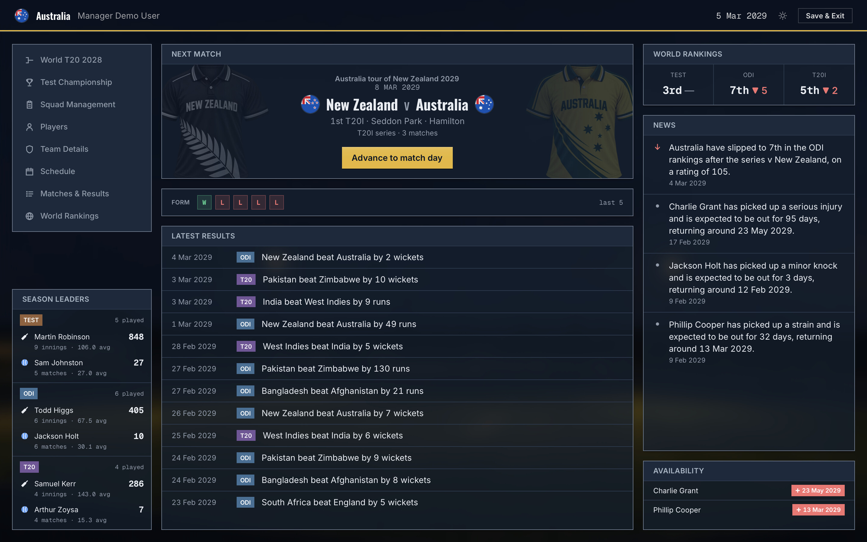 Cricket Team Manager screenshot 3