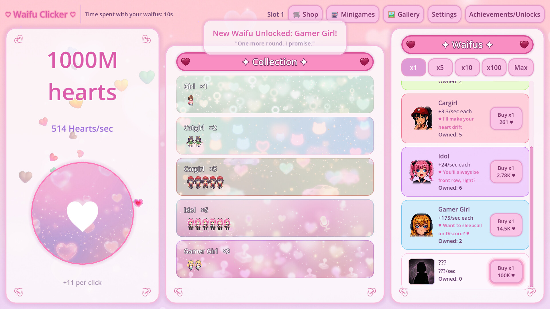 Waifu Clicker screenshot 2