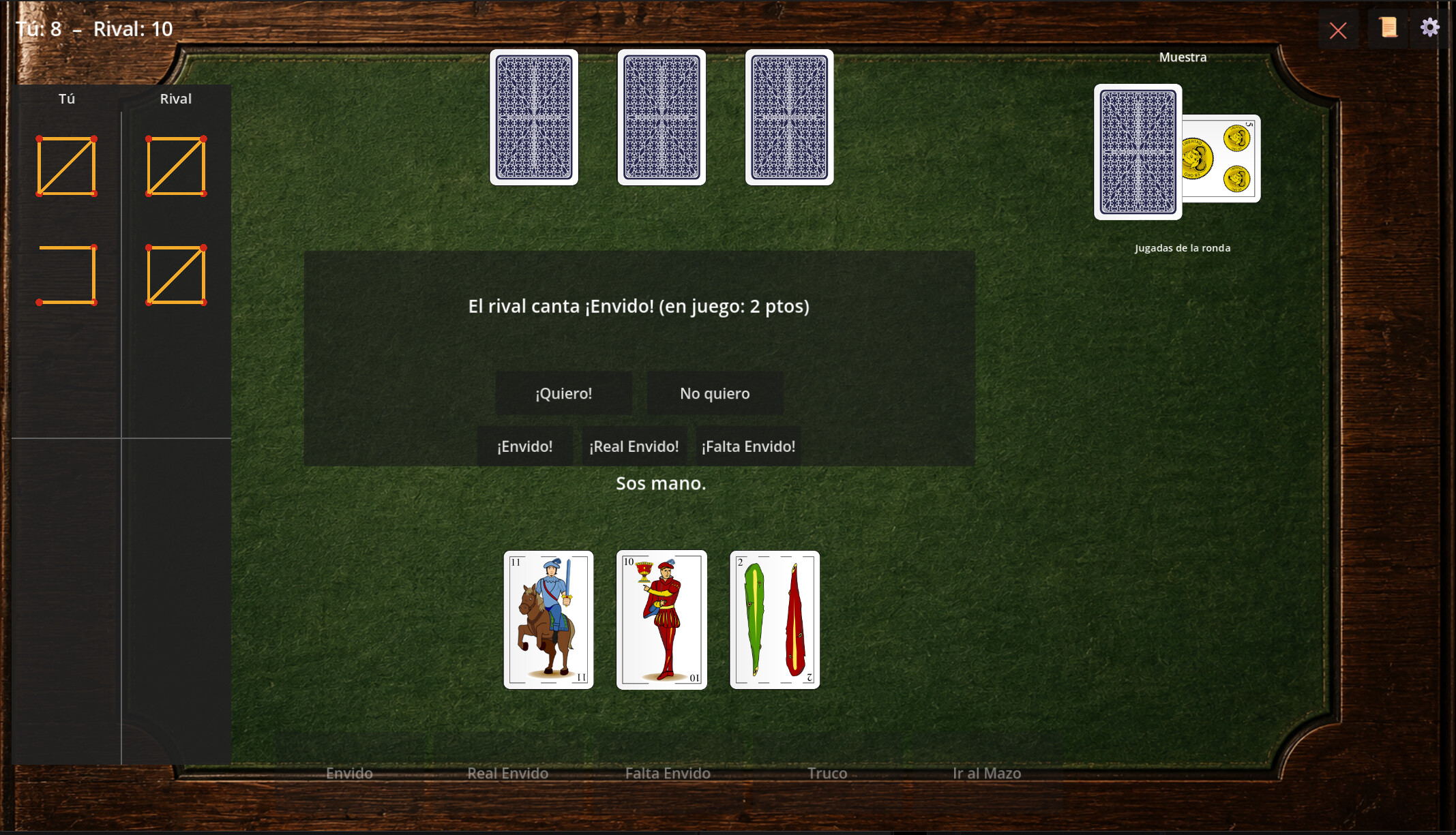Truco Uruguayo screenshot 1