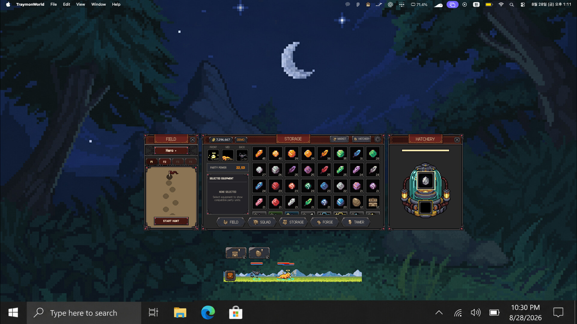 Traymon World: Taskbar Monster RPG screenshot 2