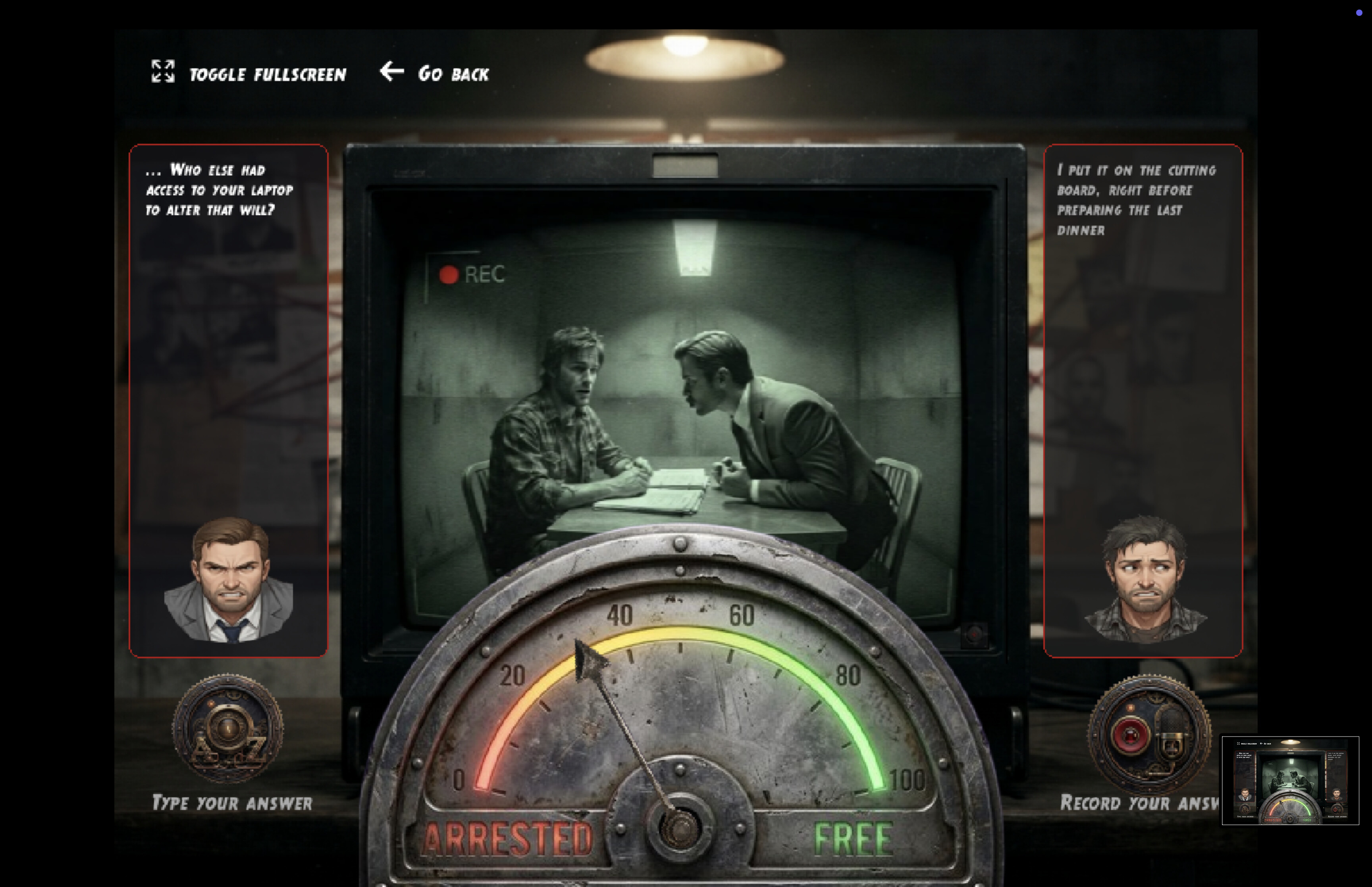 Suspicious Minds: interrogation simulator screenshot 2