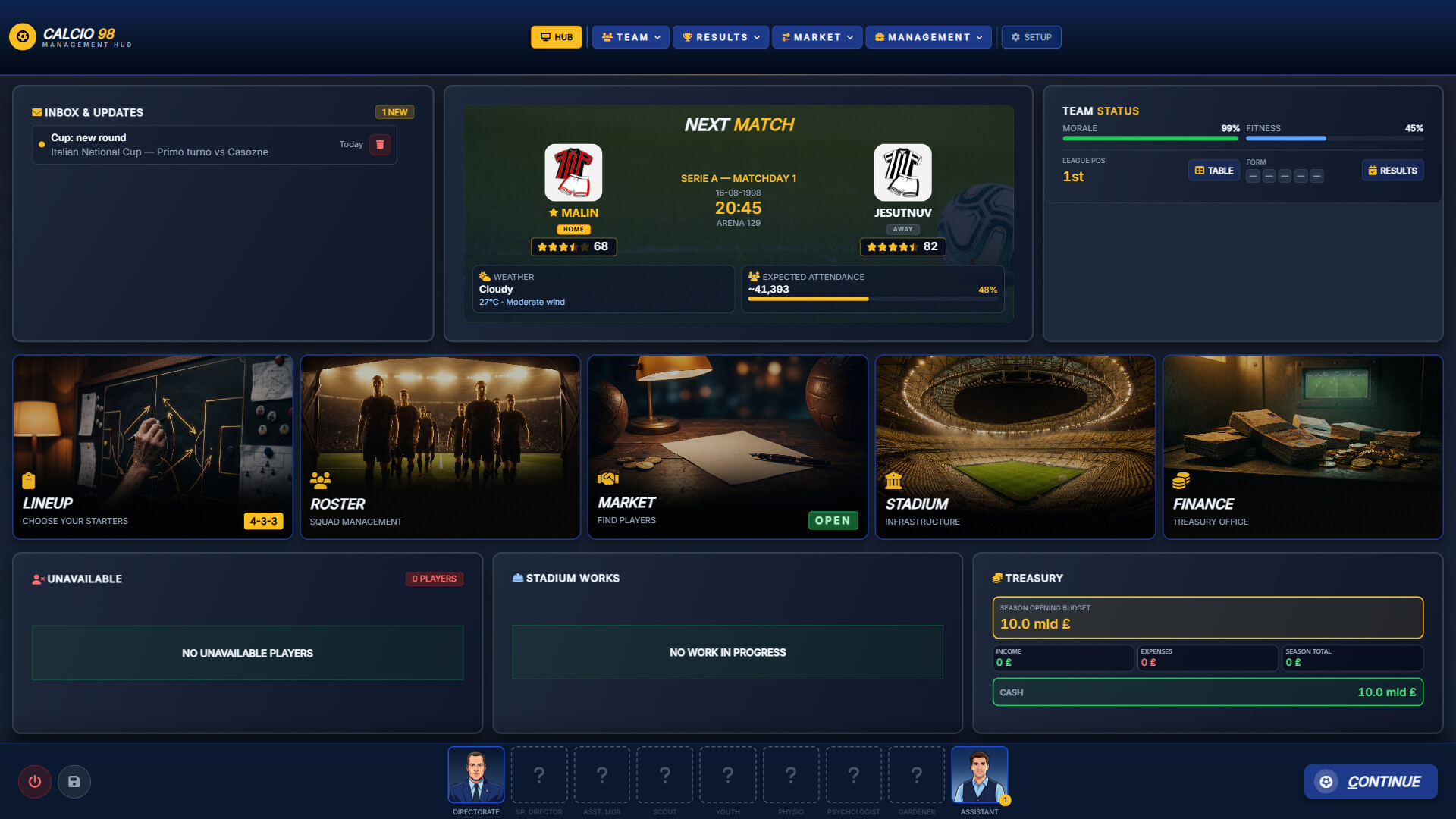 Calcio 98 screenshot 5
