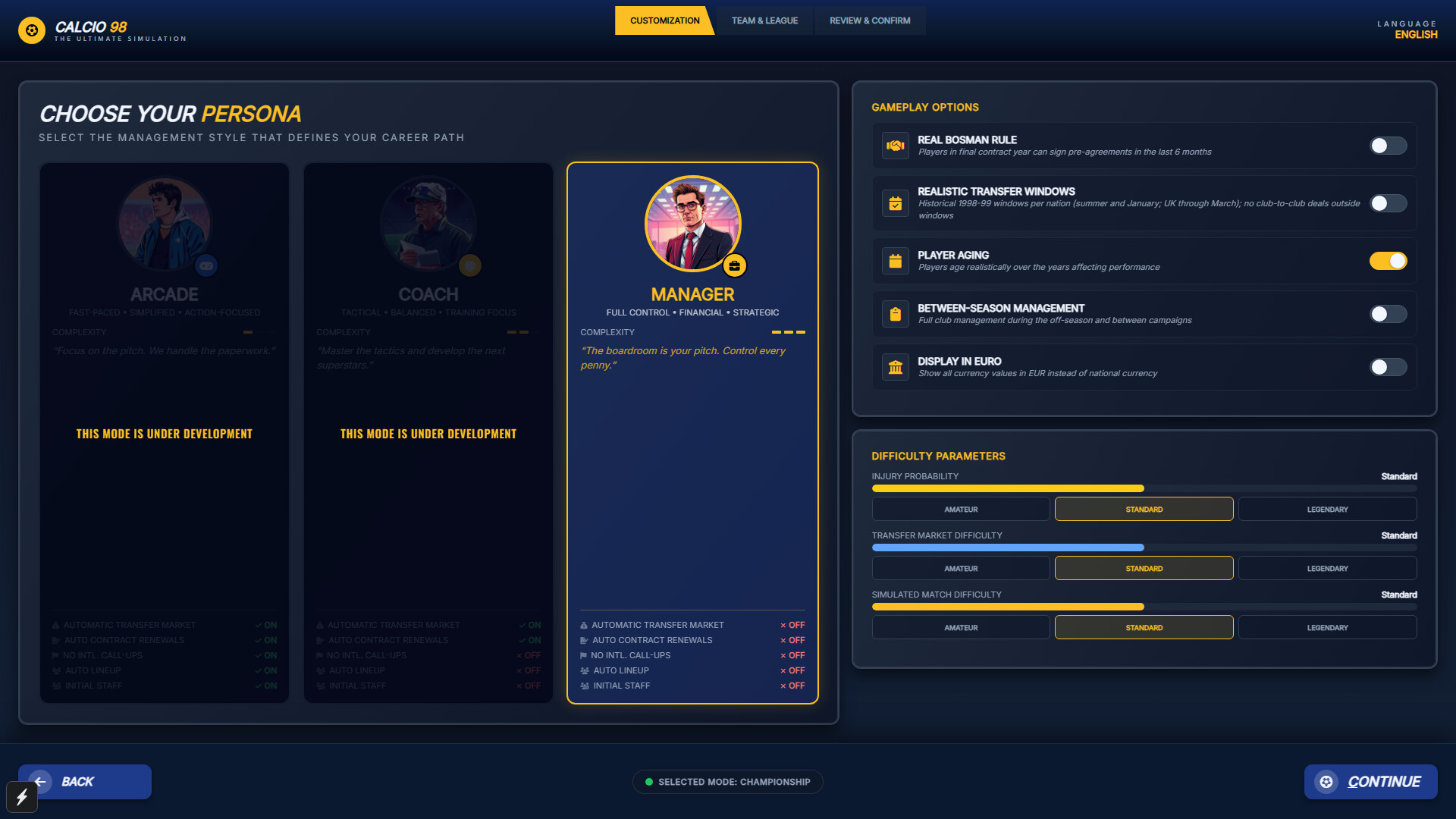Calcio 98 screenshot 3