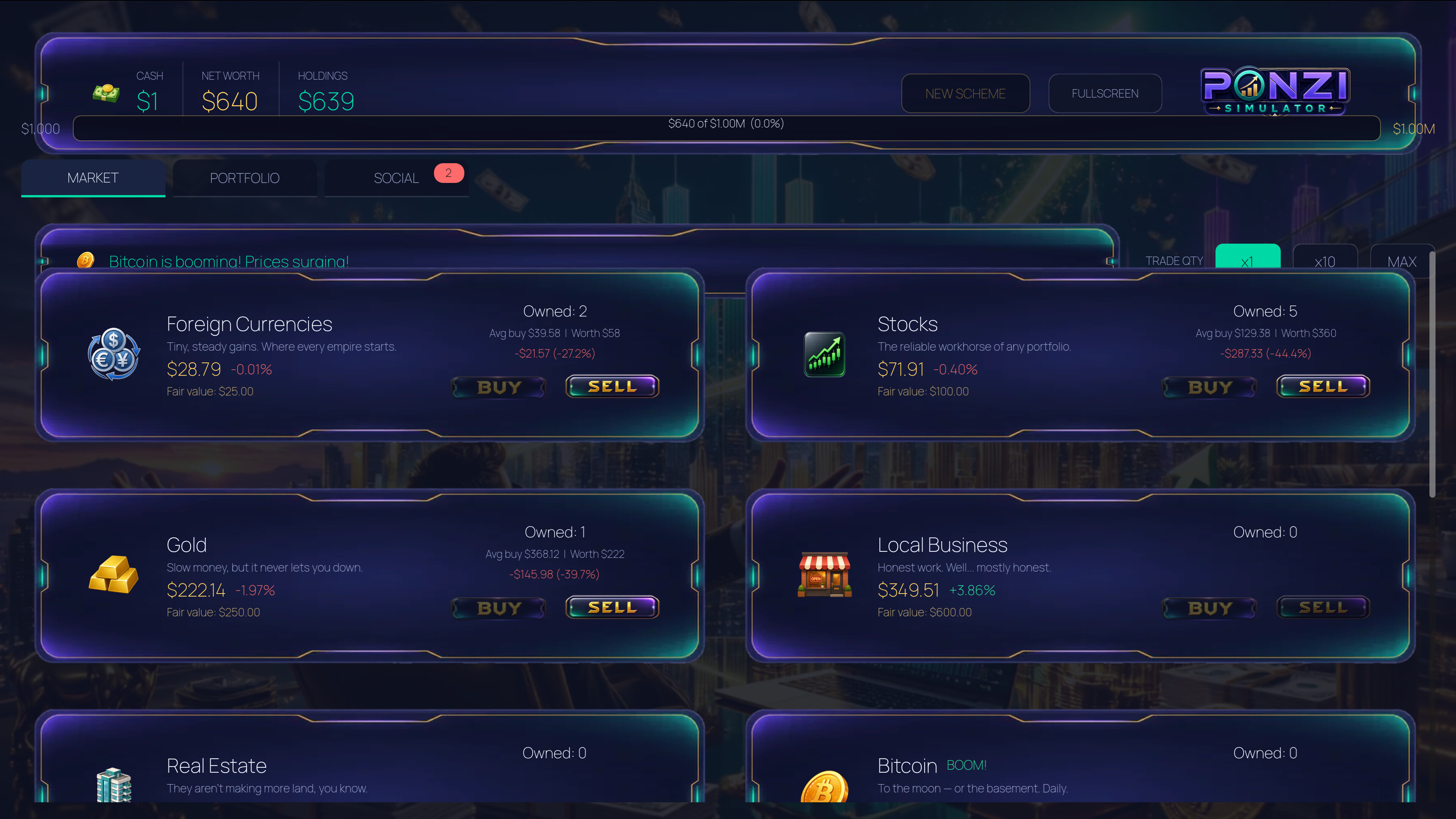 Ponzi Simulator screenshot 2