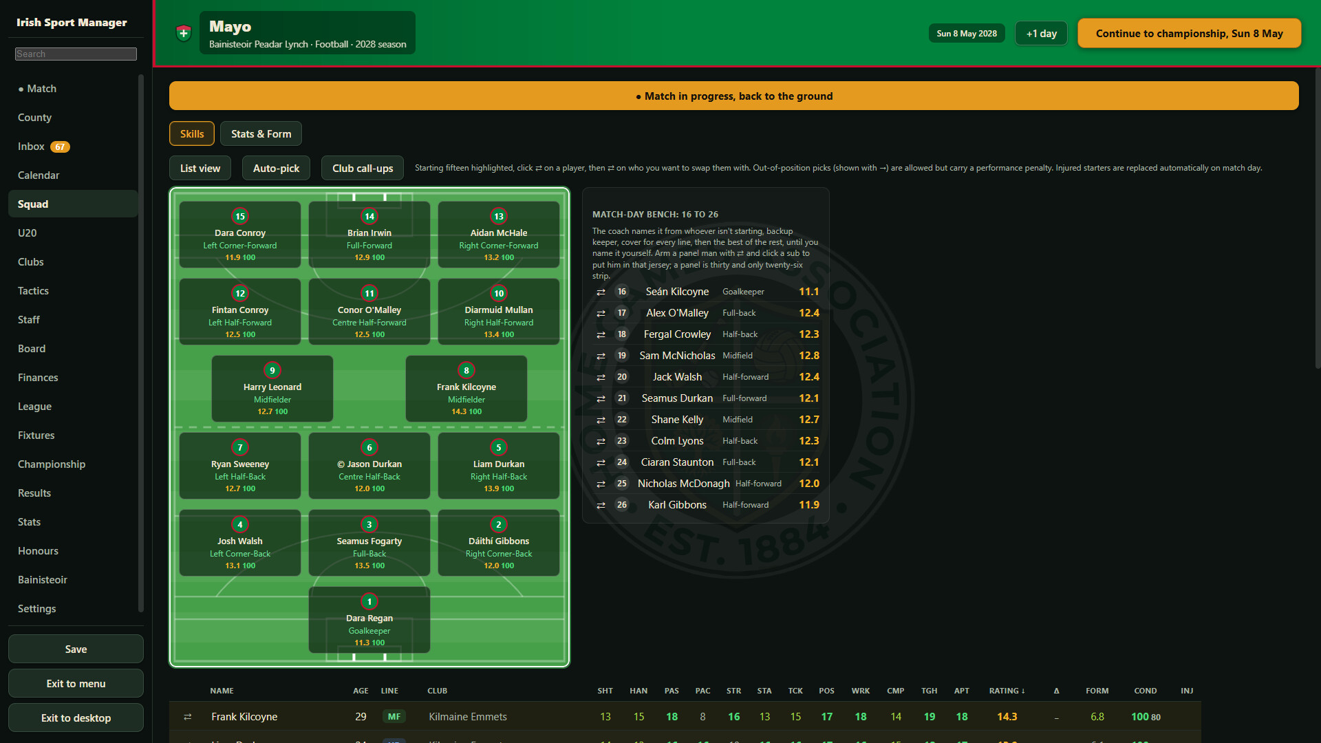 Irish Sport Manager screenshot 3