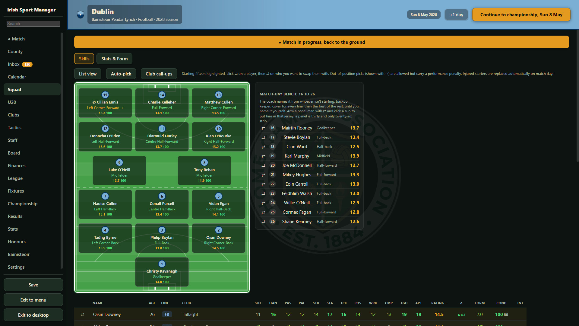 Irish Sport Manager screenshot 3