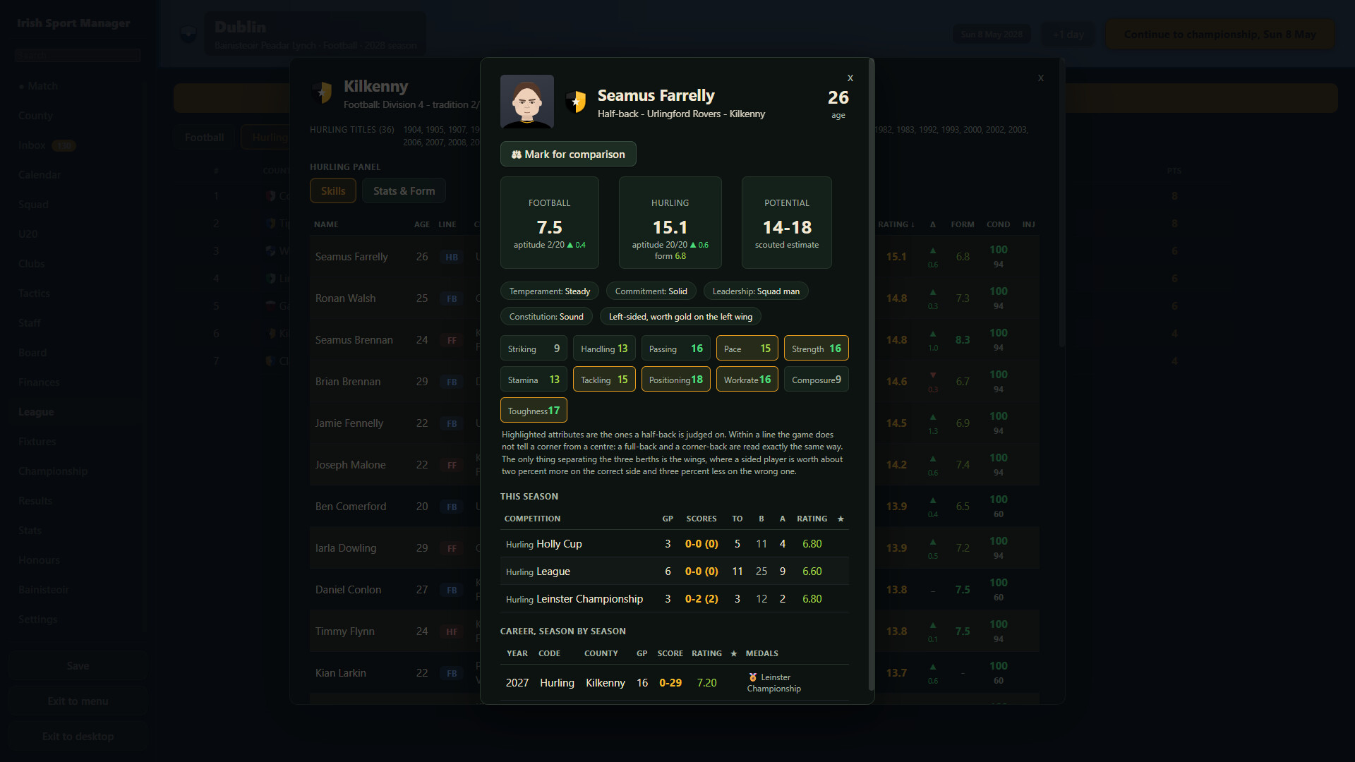 Irish Sport Manager screenshot 5