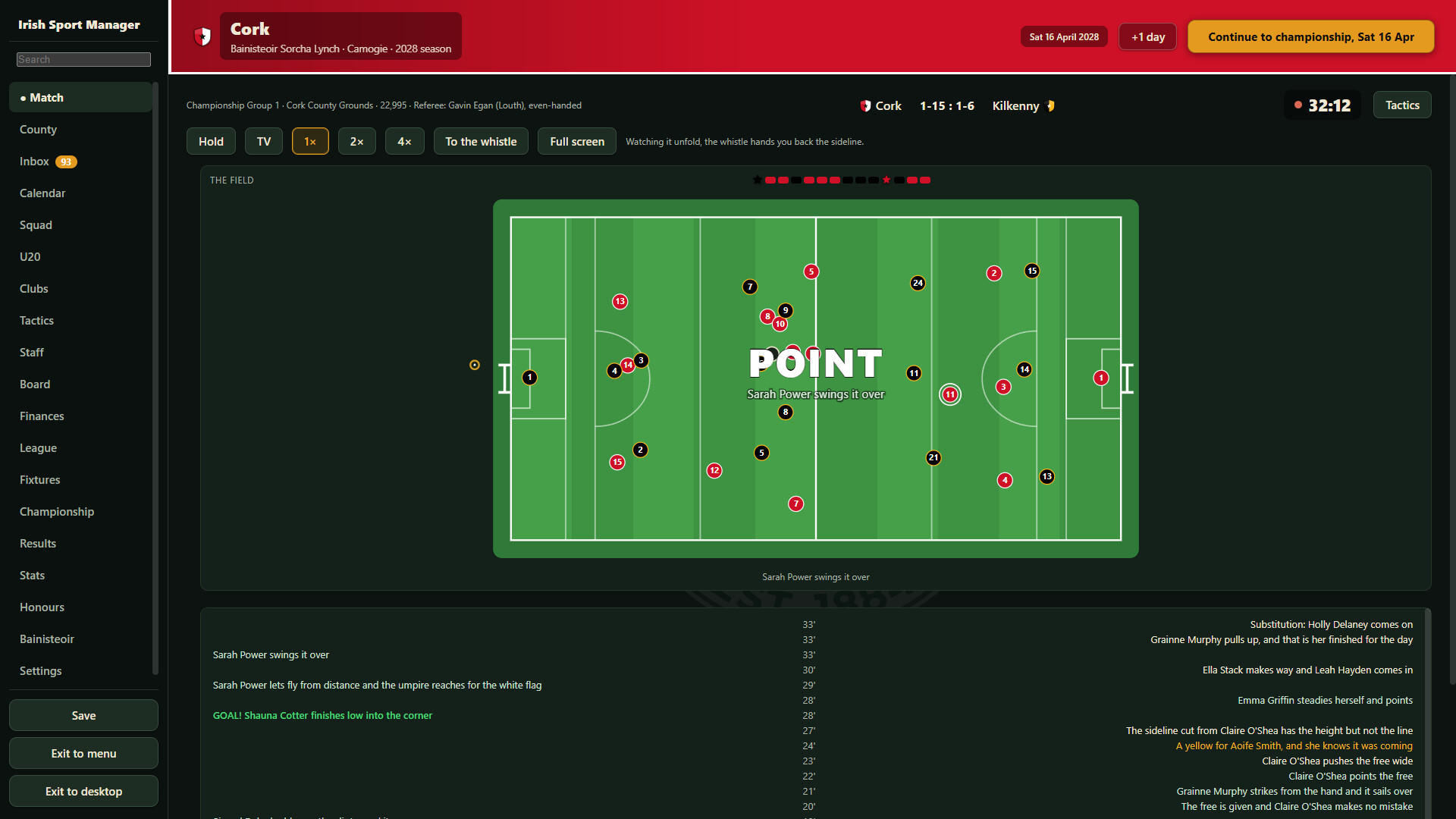 Irish Sport Manager screenshot 2