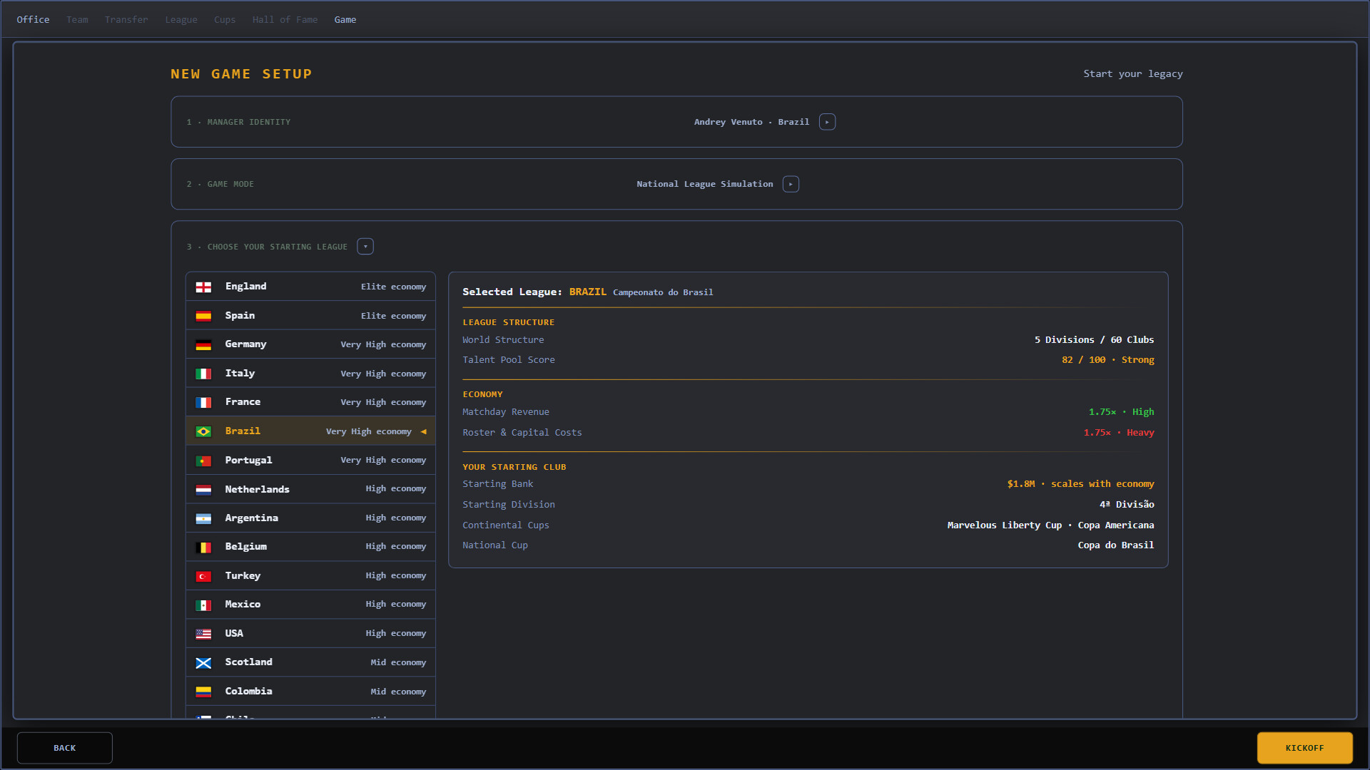 Marvelous Soccer Management screenshot 2
