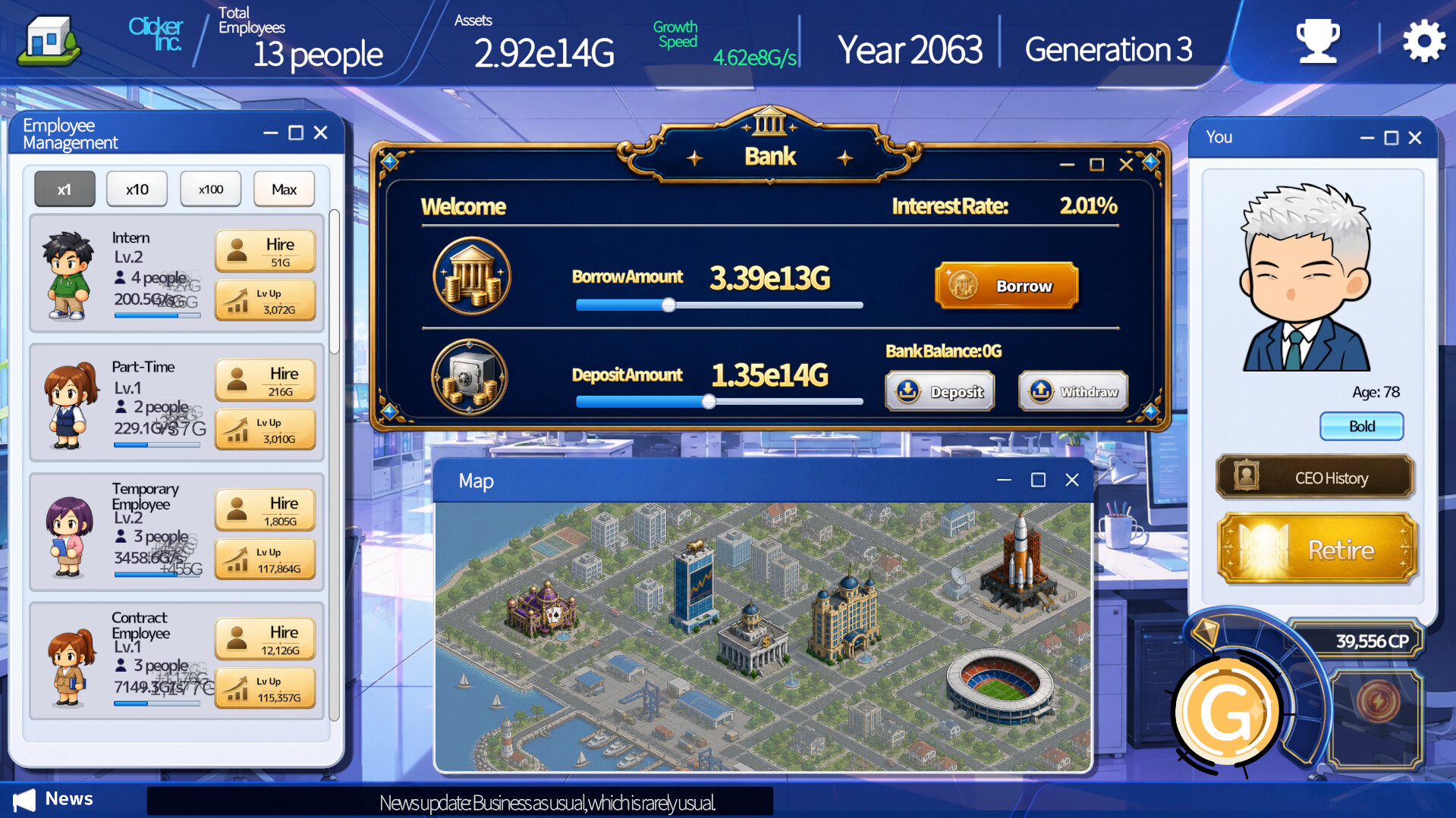 Clicker Inc. - Generational Succession screenshot 2