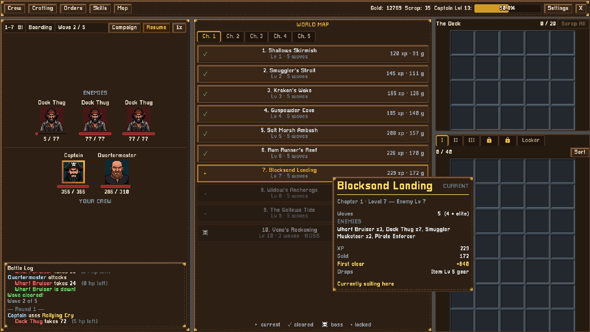 Cursed Waters: Idle RPG screenshot 2