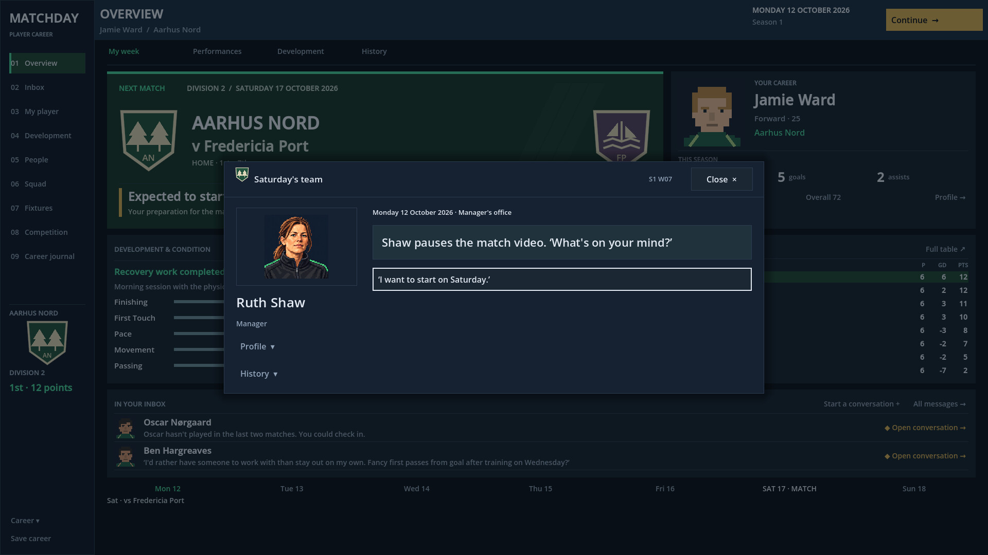 Matchday: Player Career screenshot 3