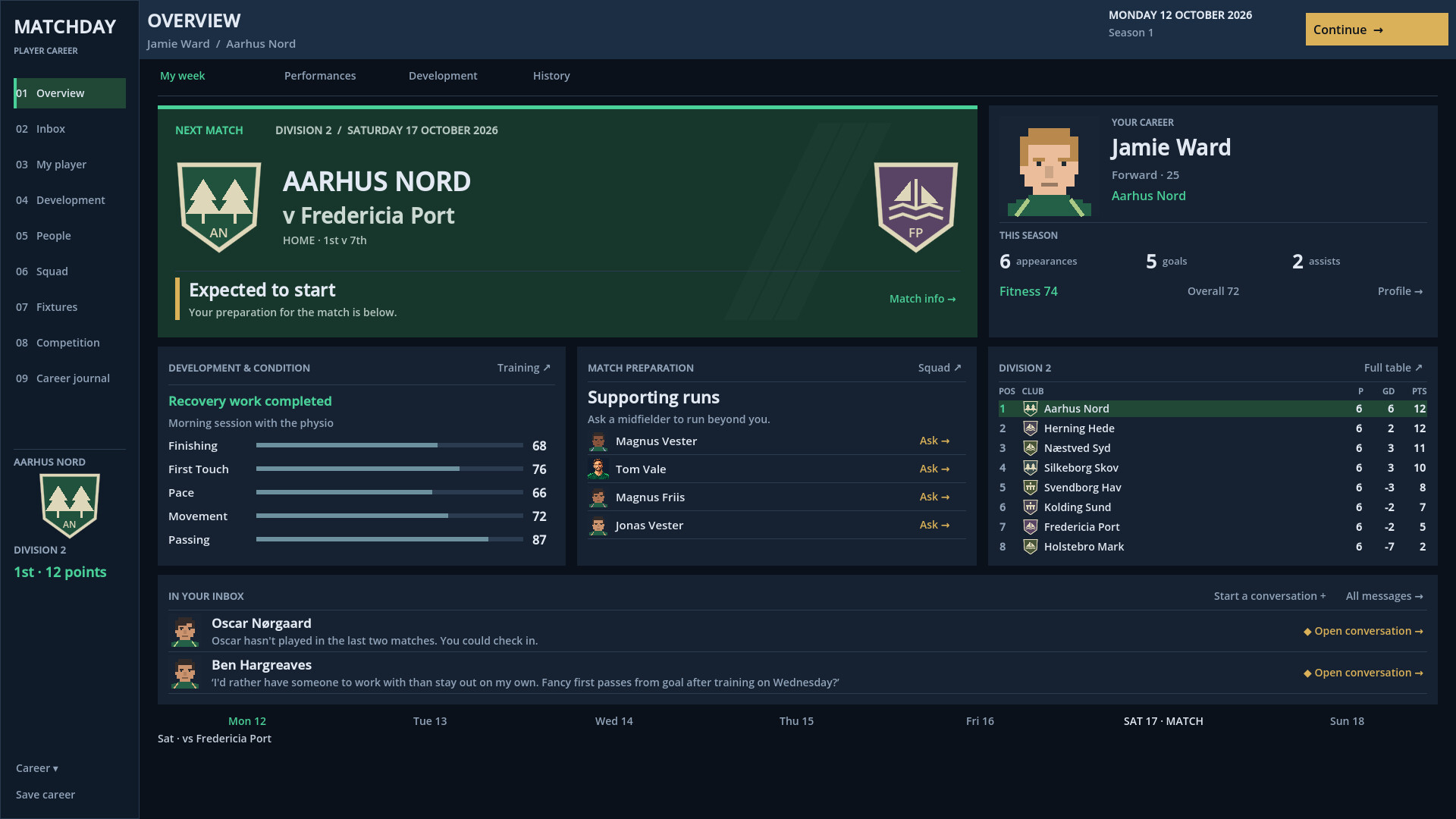 Matchday: Player Career screenshot 2