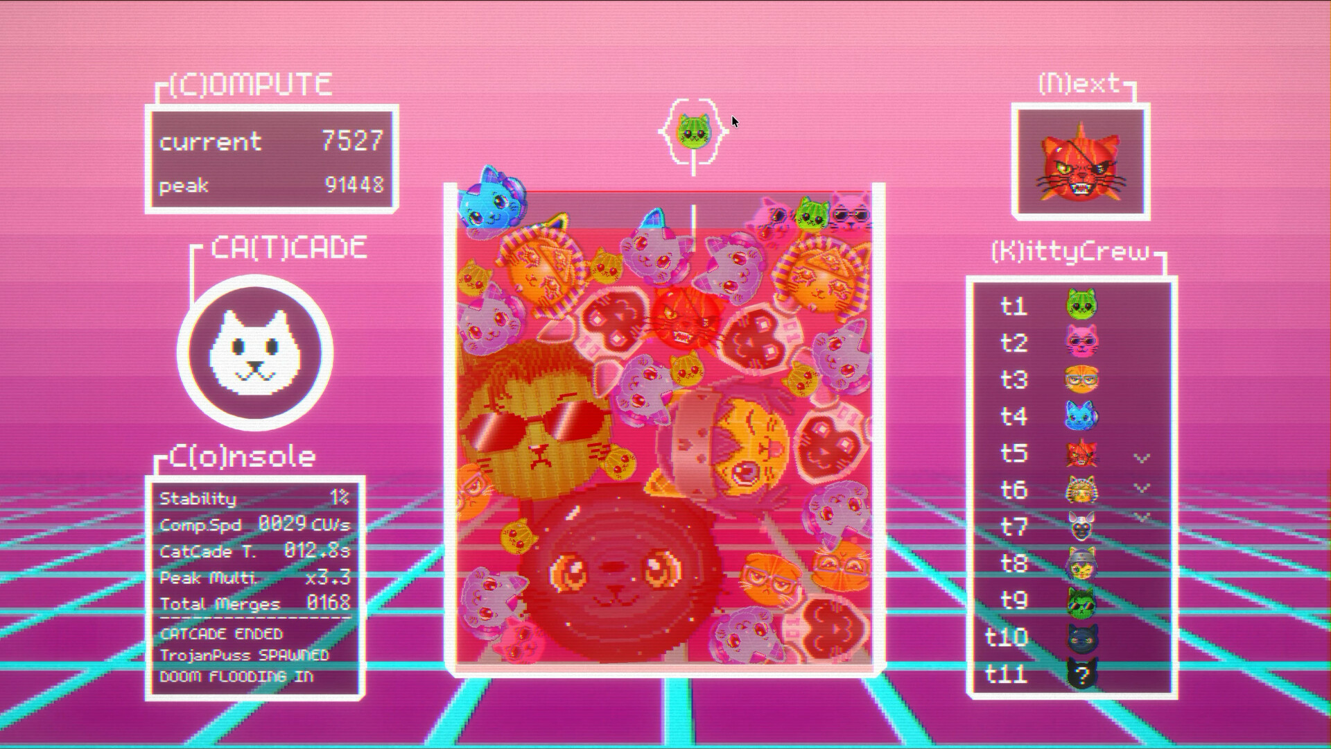 CyberKitty: Neon Merge screenshot 4