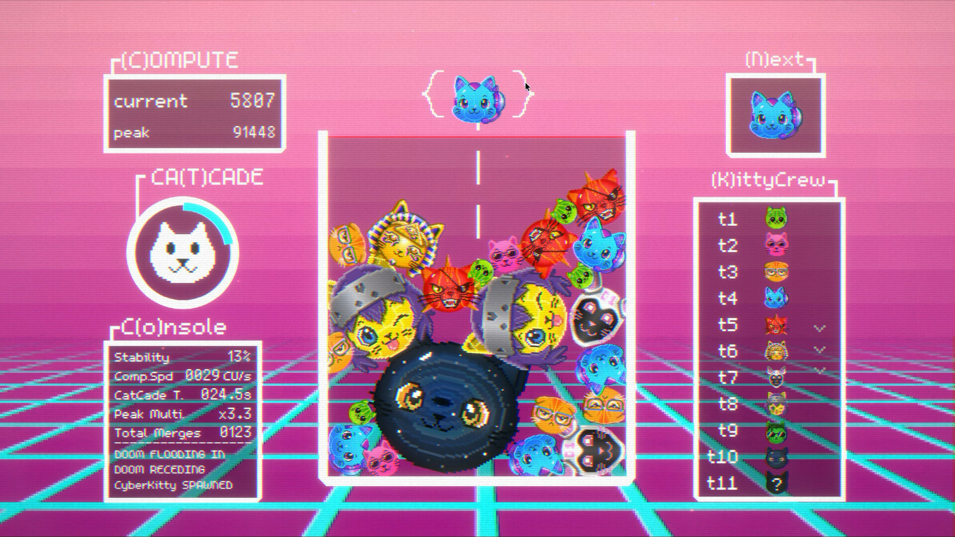 CyberKitty: Neon Merge screenshot 2