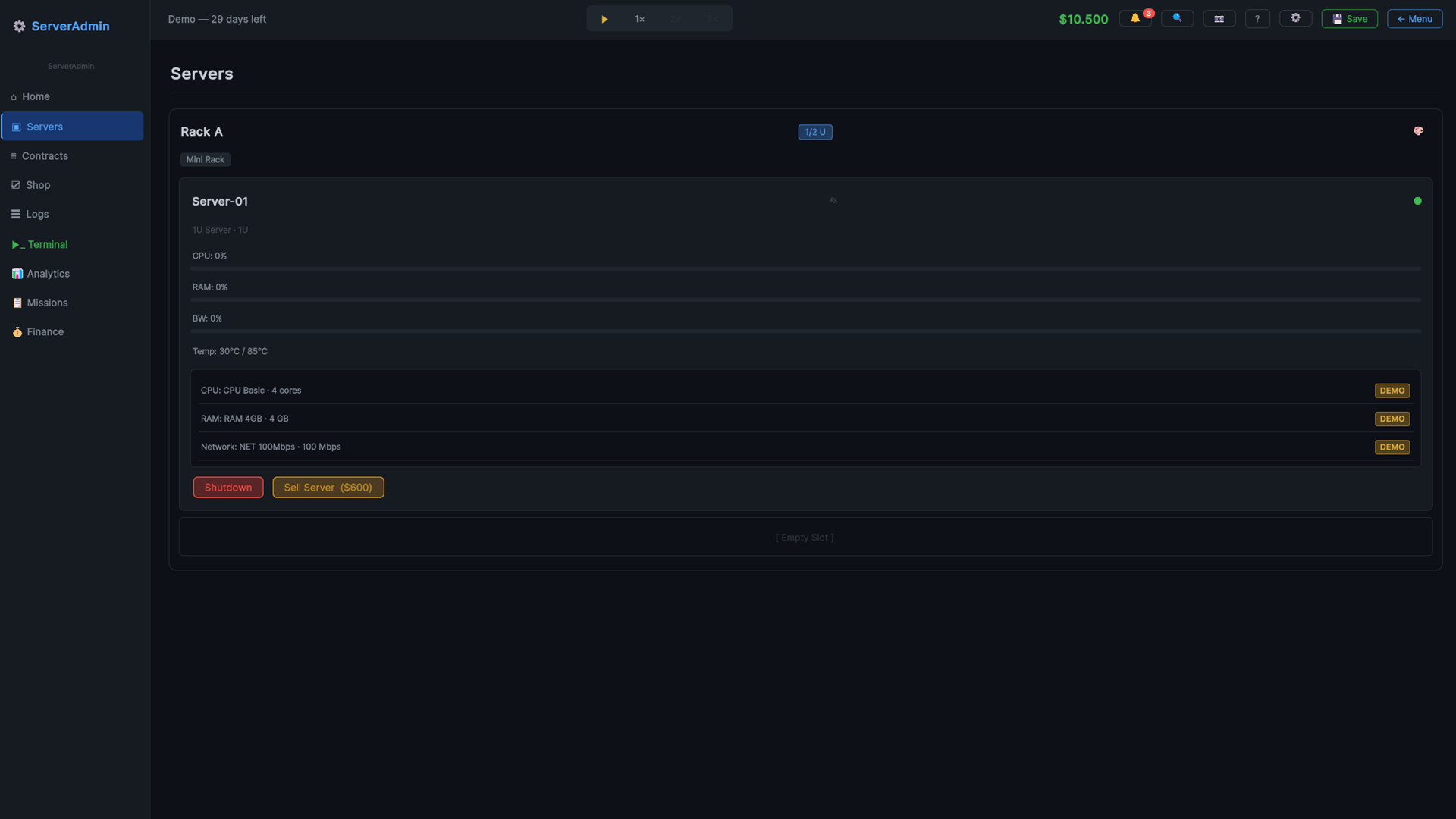 Server-Admin Simulator screenshot 3