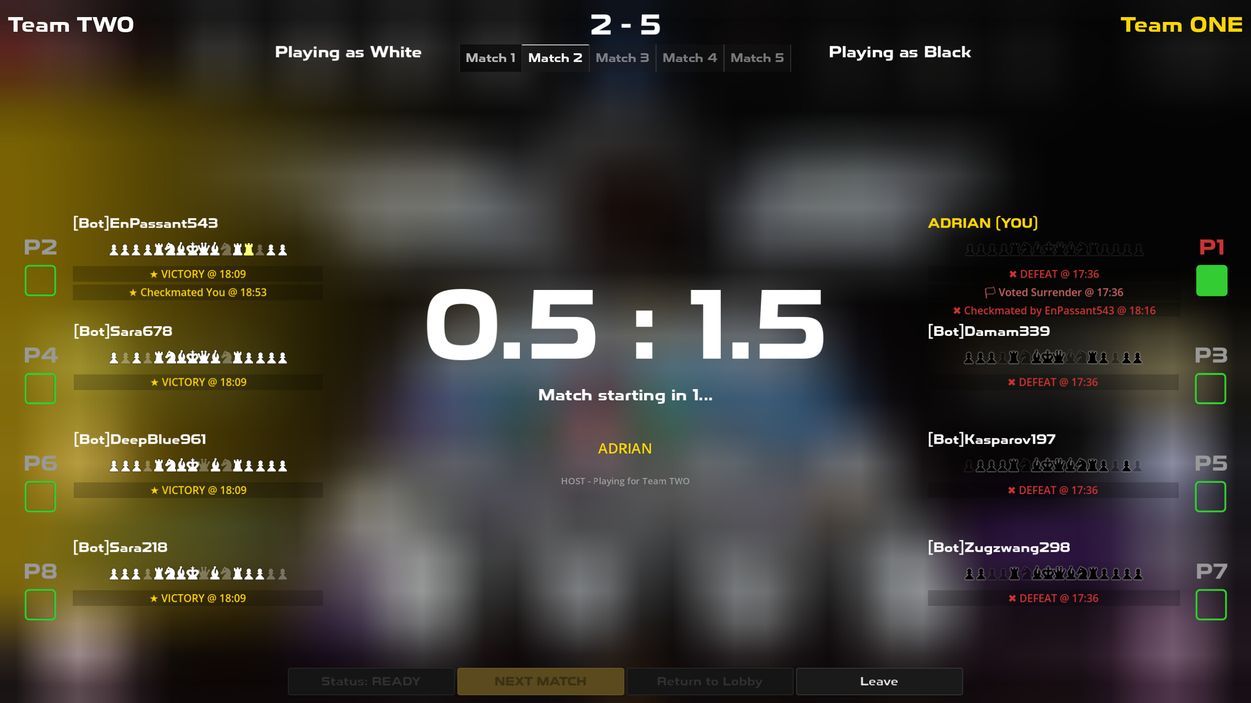 Enkhbayar's Olympiad Chess: Multi-Board Team Matches screenshot 5