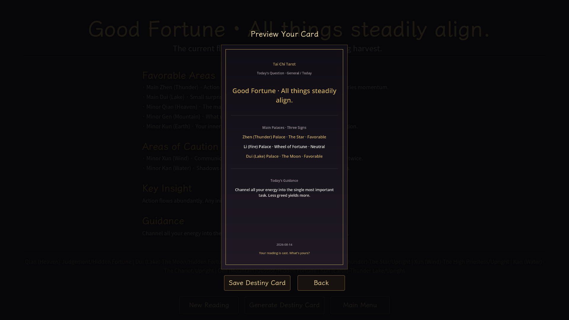 Tai Chi Tarot screenshot 5