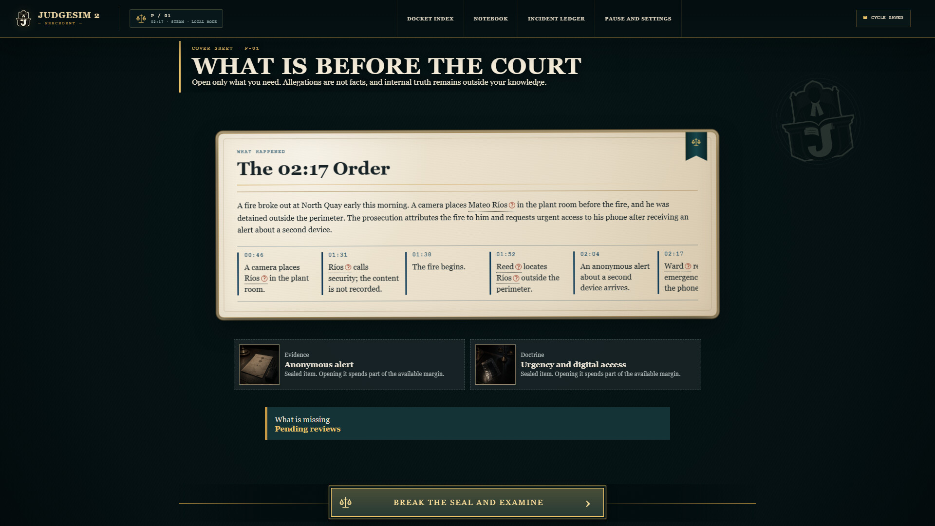 Judge SIM 2 Precedent screenshot 2
