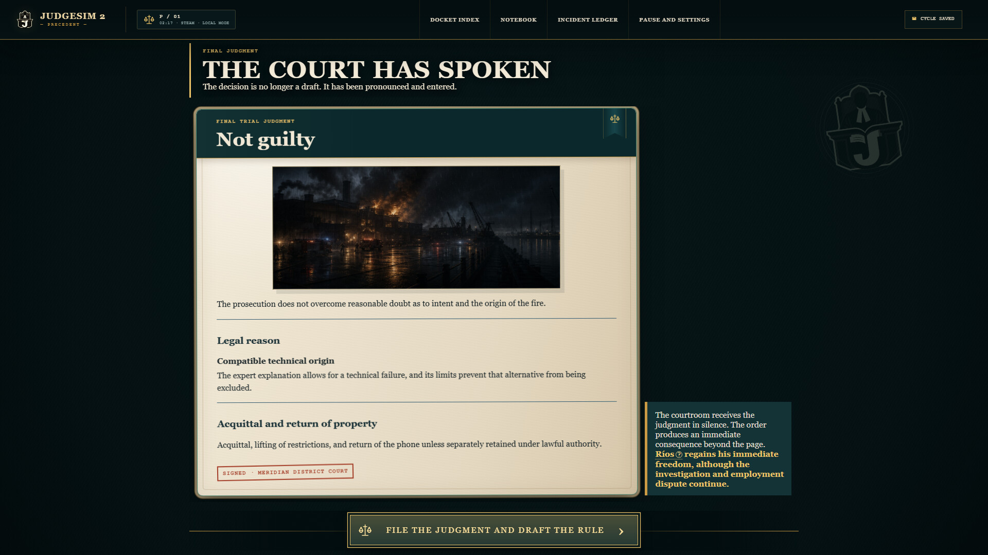 Judge SIM 2 Precedent screenshot 5