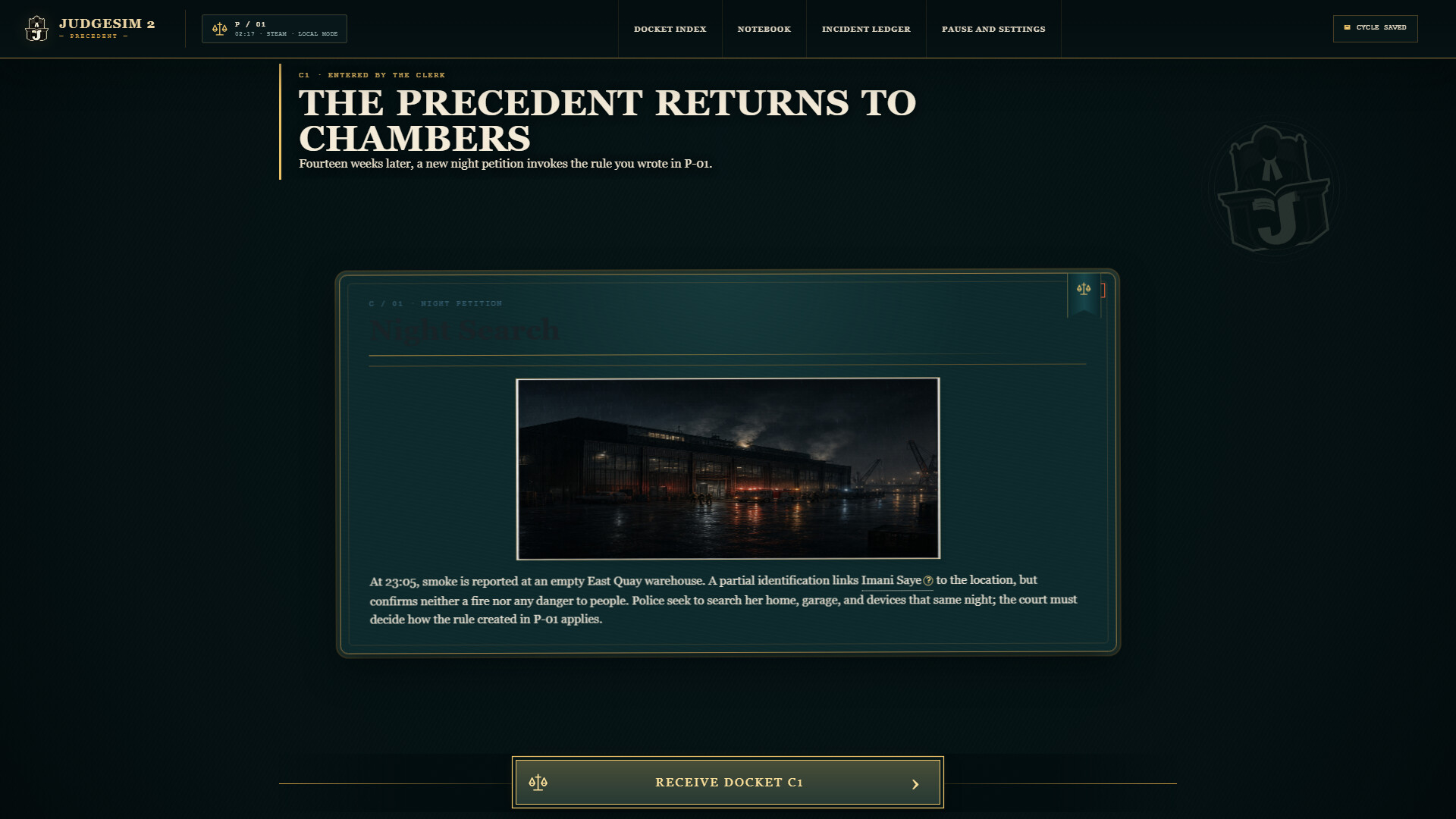Judge SIM 2 Precedent screenshot 4