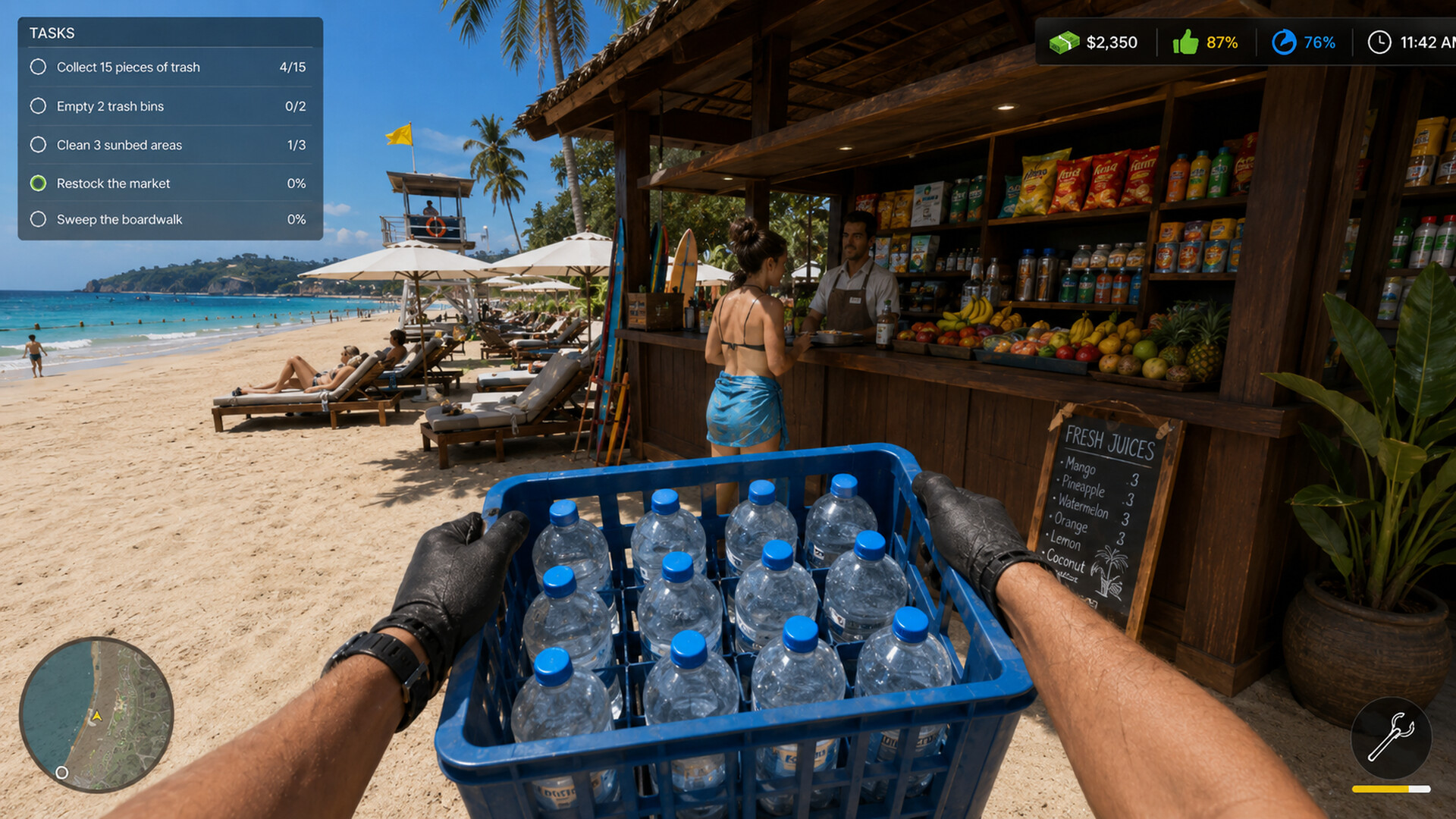 Beach Manager Simulator screenshot 1