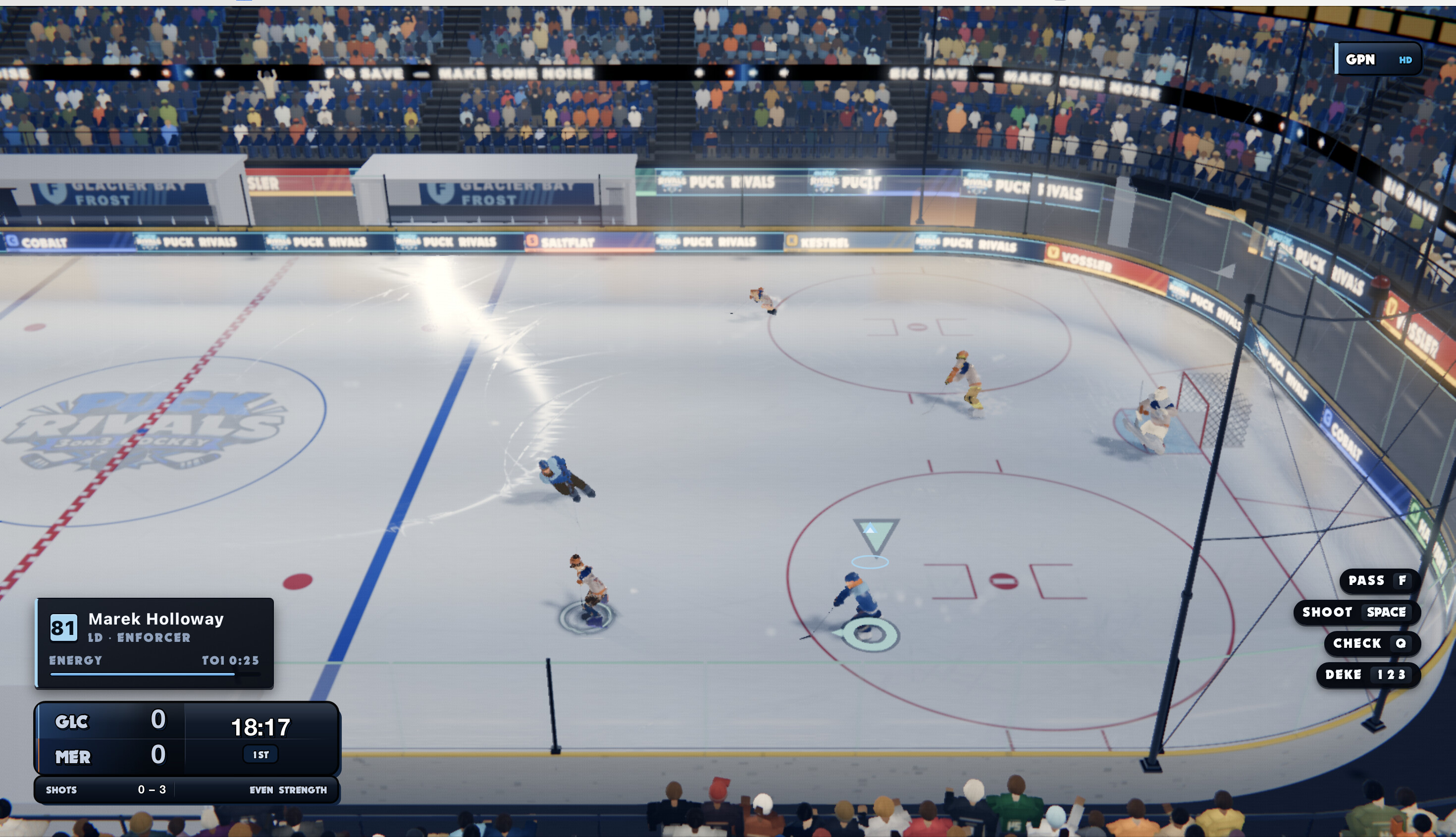 Puck Rivals: 3on3 Hockey screenshot 1