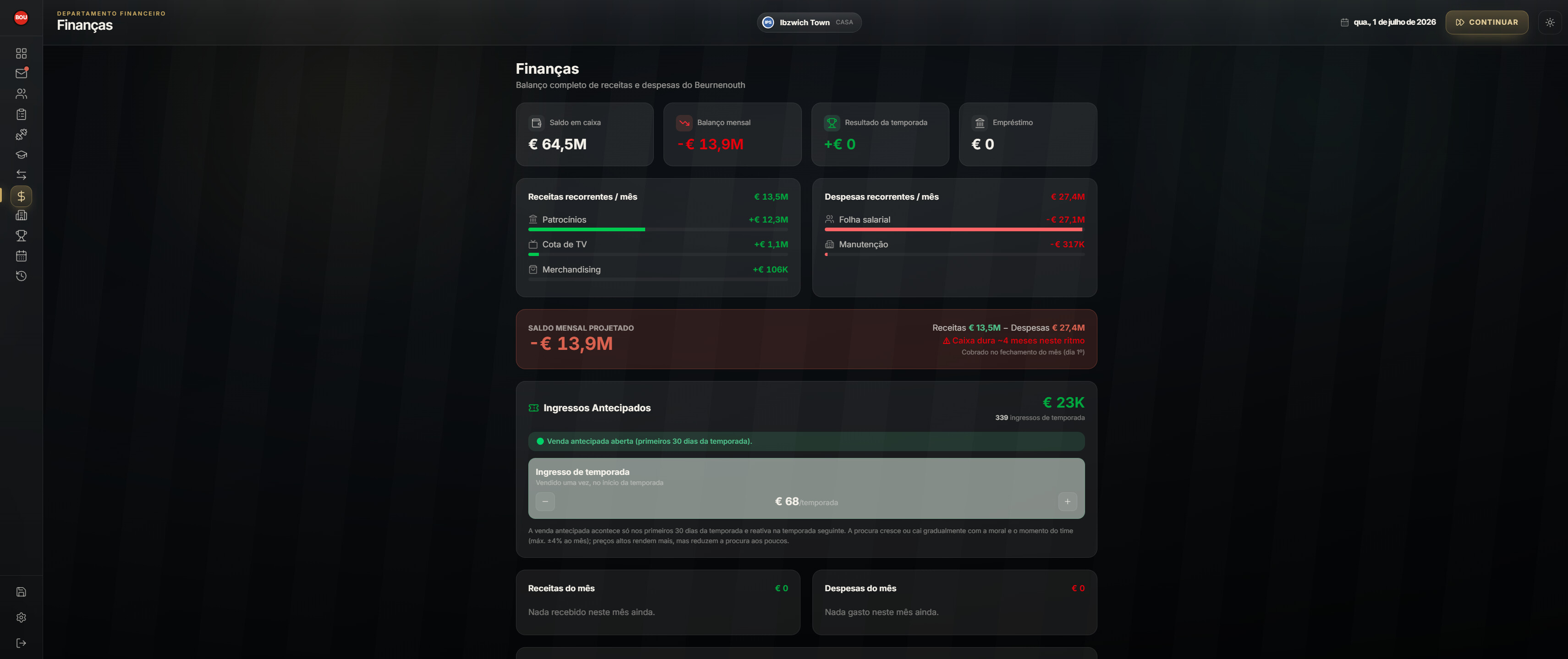 Footy Manager screenshot 2