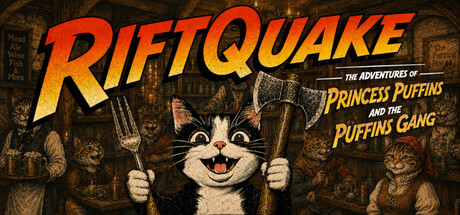 Cover art from RiftQuake: The Adventures of Princess Puffins and the Puffins Gang