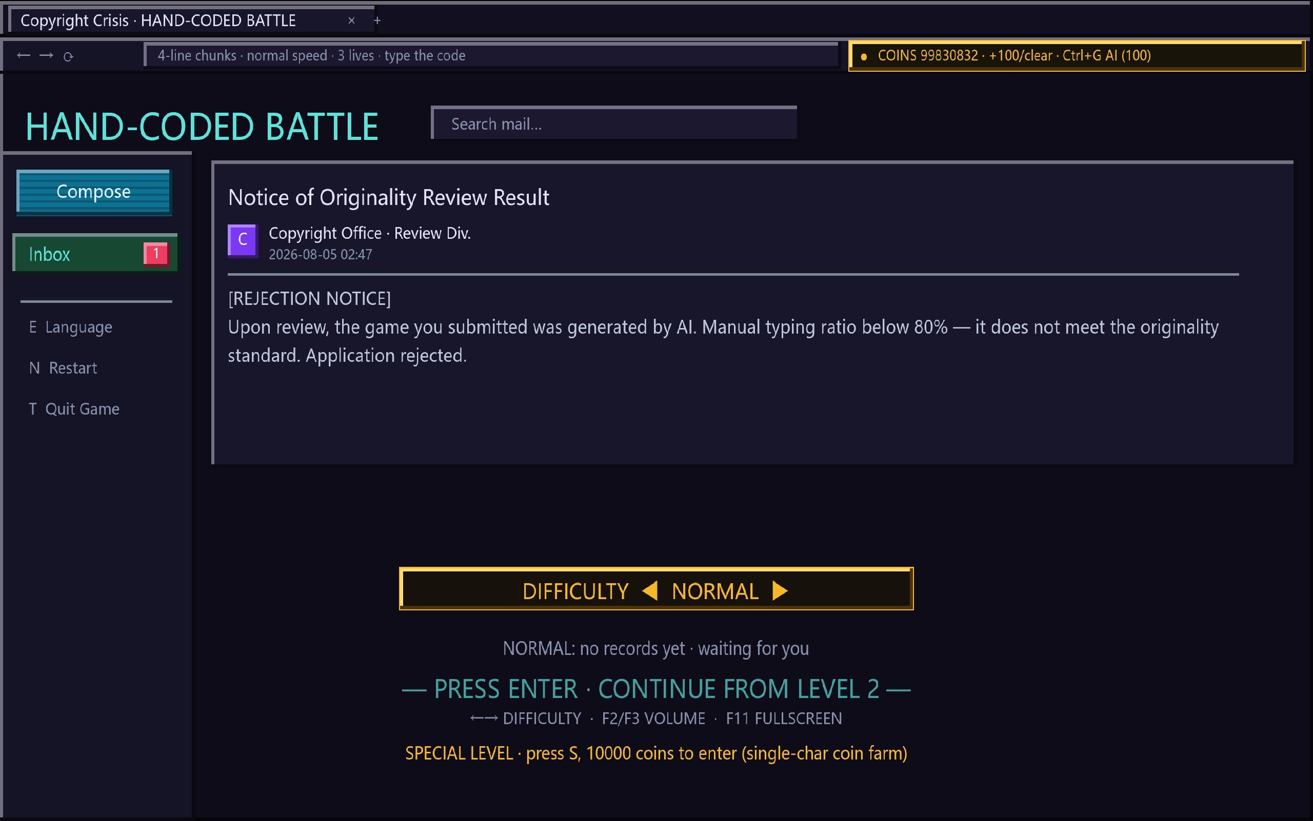HAND-CODED BATTLE trailer