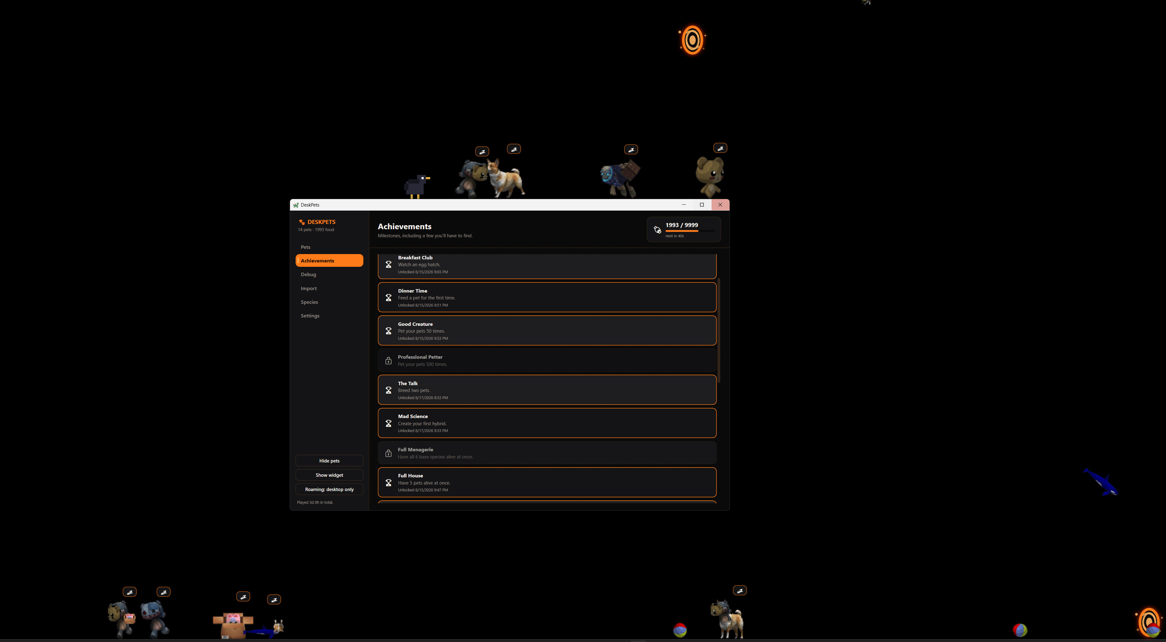 DeskPets - Desktop Idle Companion screenshot 2