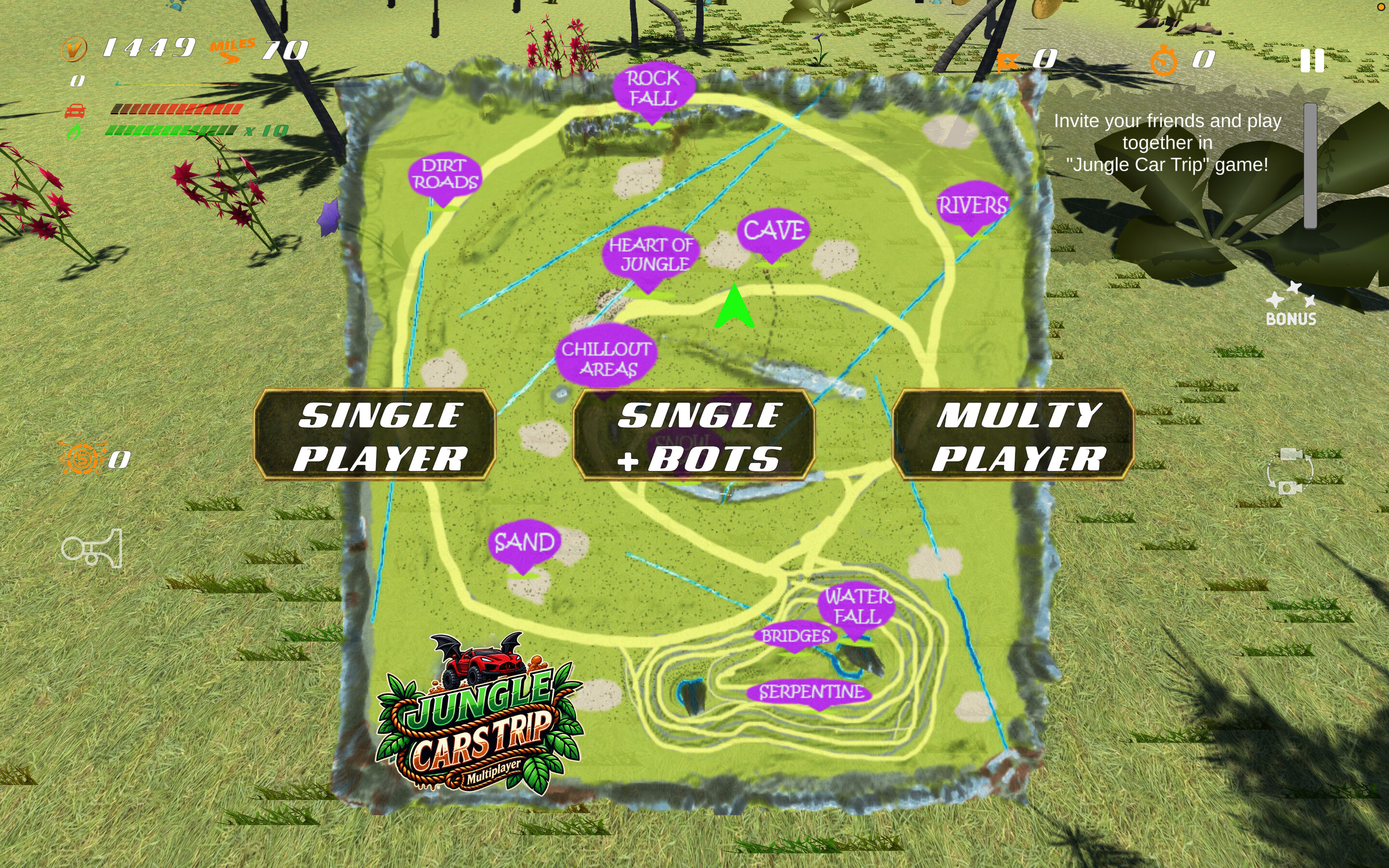 Jungle Cars Trip Multiplayer screenshot 2