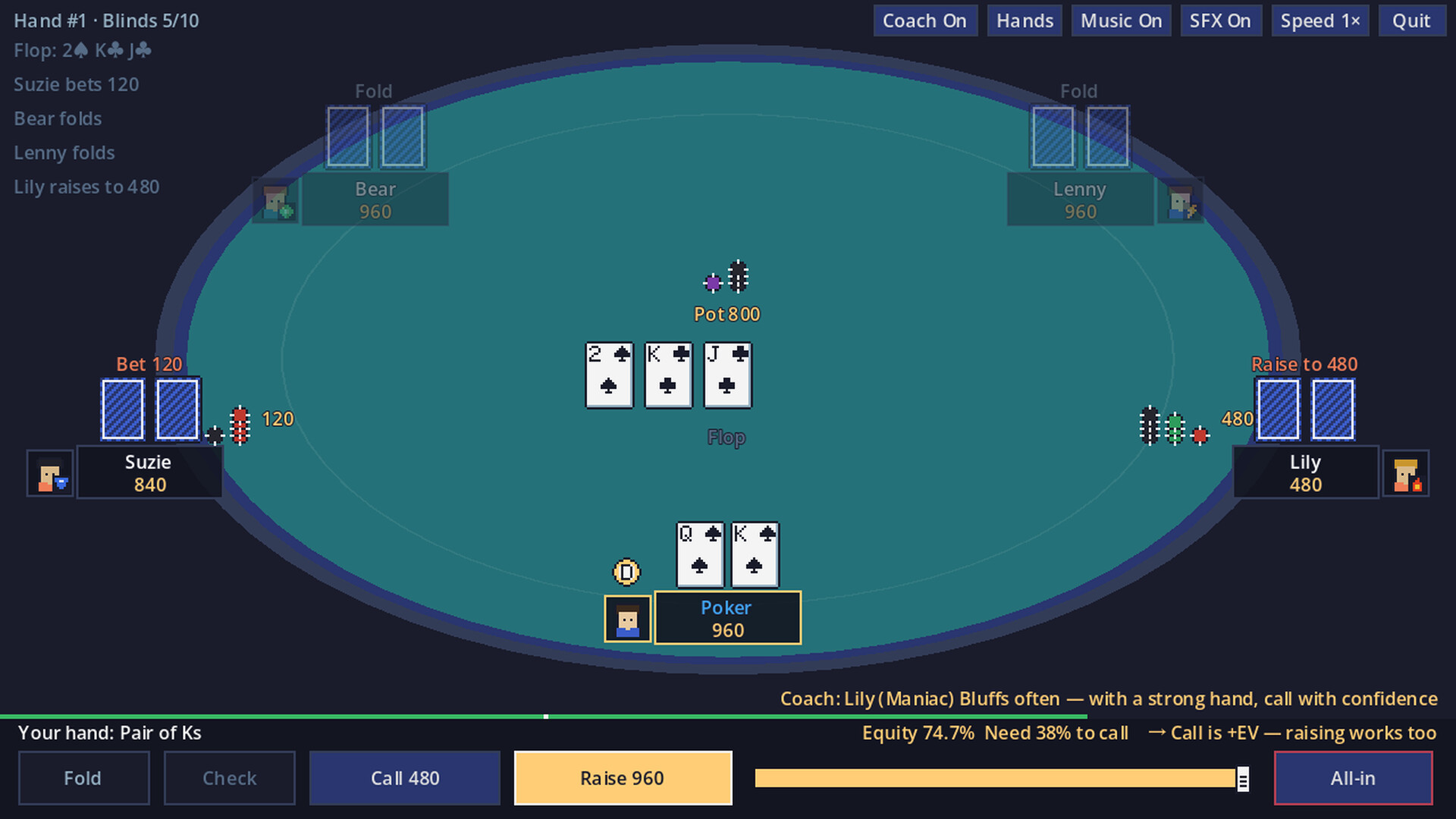 Pixel Hold'em: Poker Coach screenshot 5