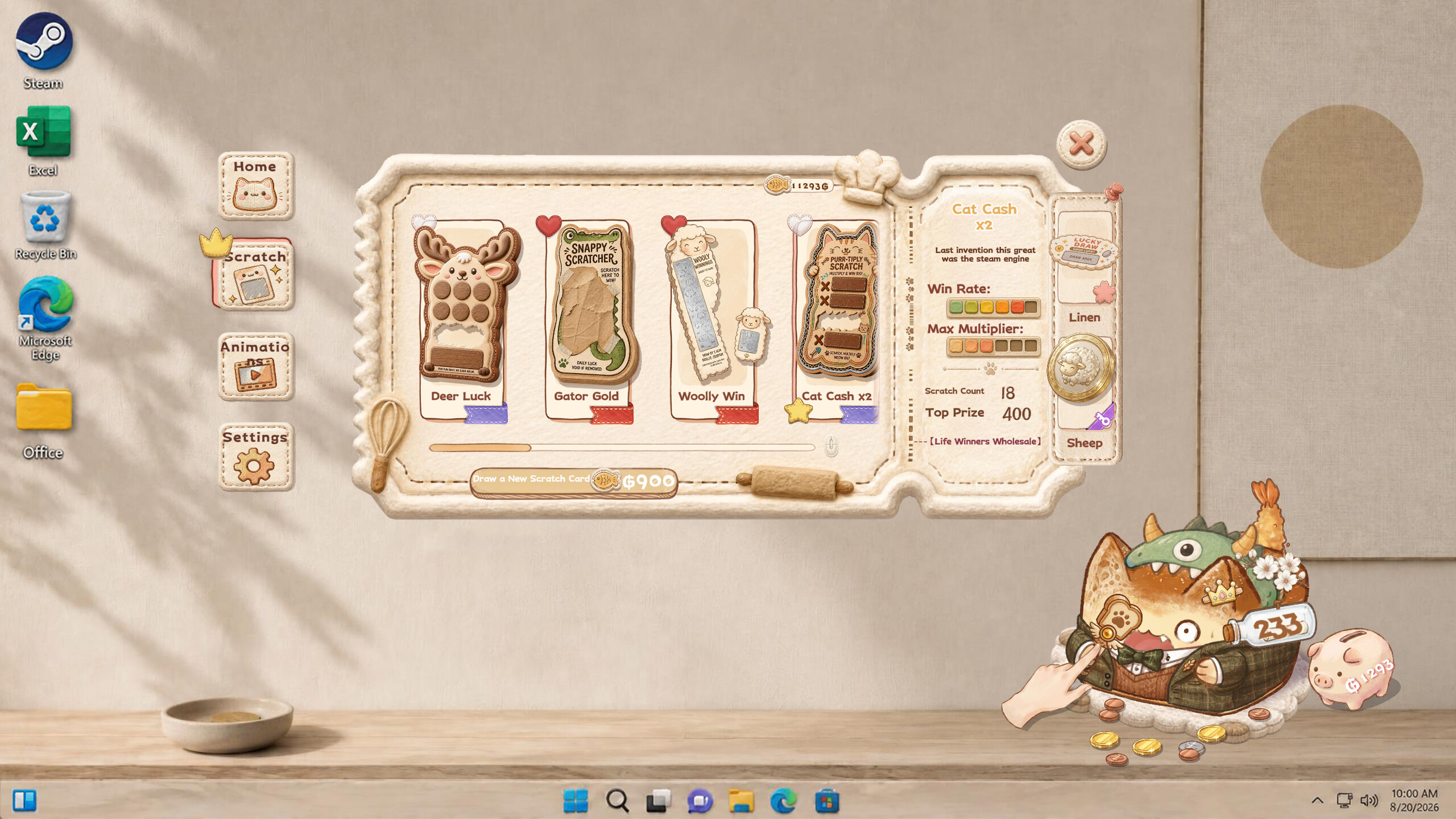 Toast Cat: Scratch & Win screenshot 2