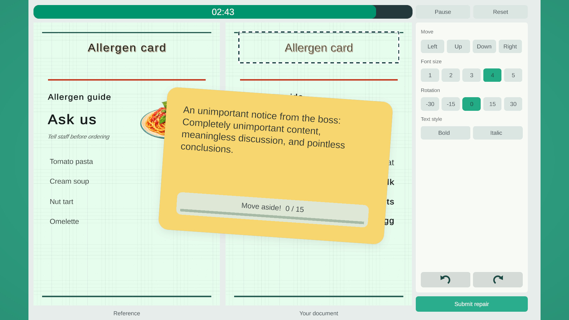 I nailed this document! screenshot 2