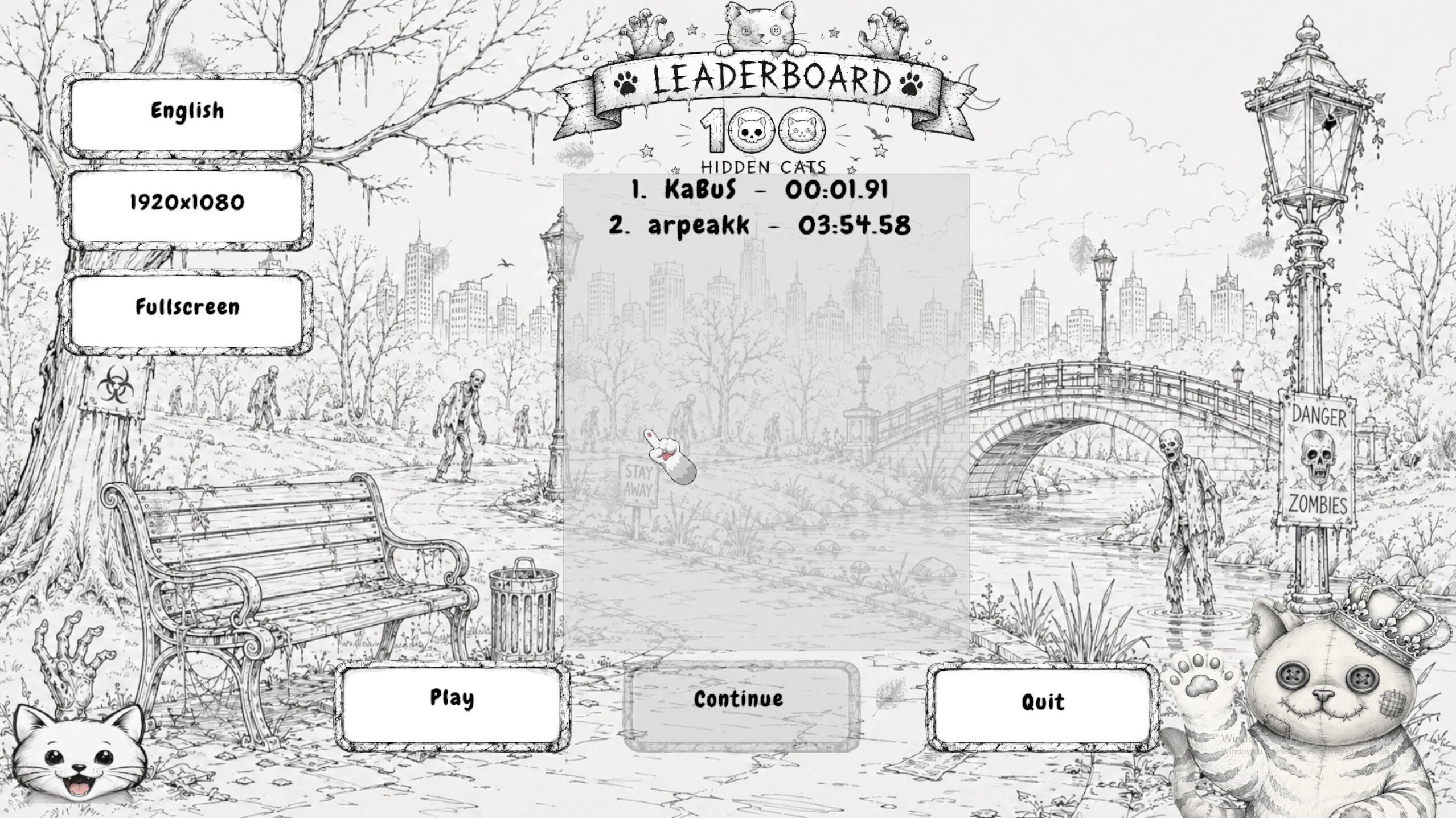 Zombie Mystery: 100 Hidden Cats screenshot 4