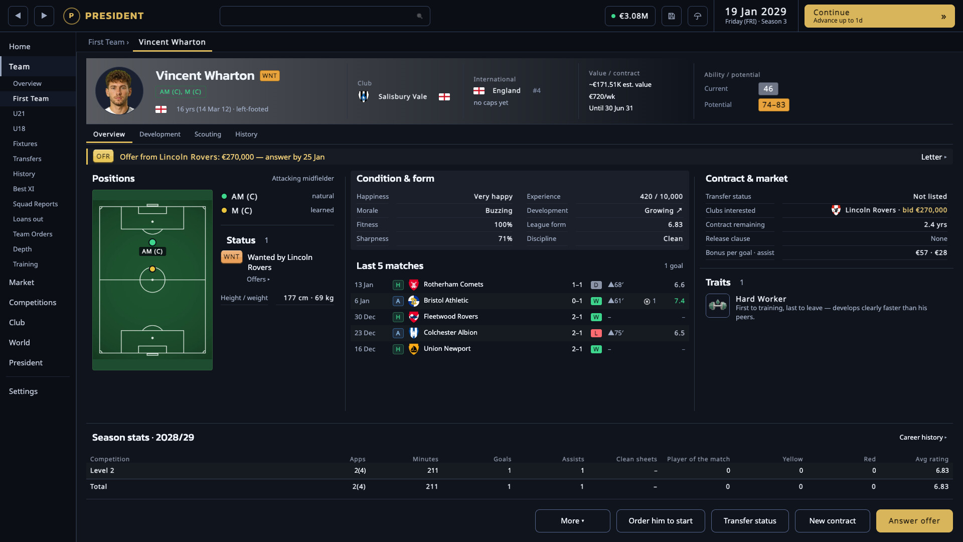 President FC: Football Club Owner screenshot 2