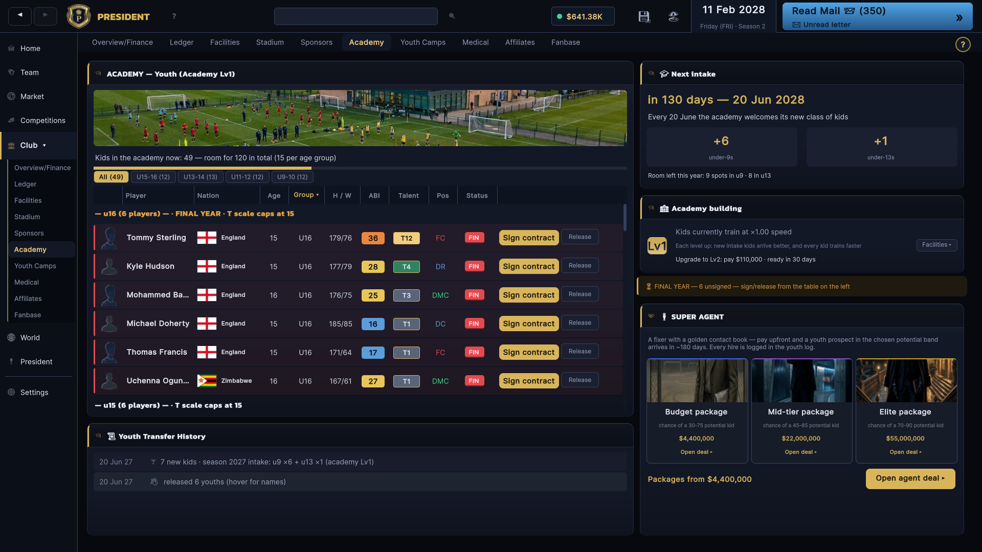President FC: Football Club Owner screenshot 3