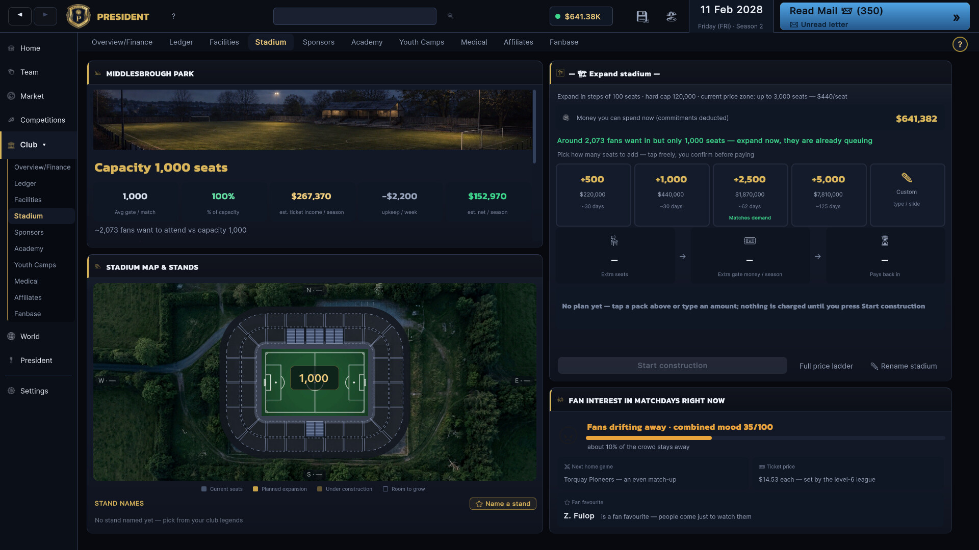 President FC: Football Club Owner screenshot 5