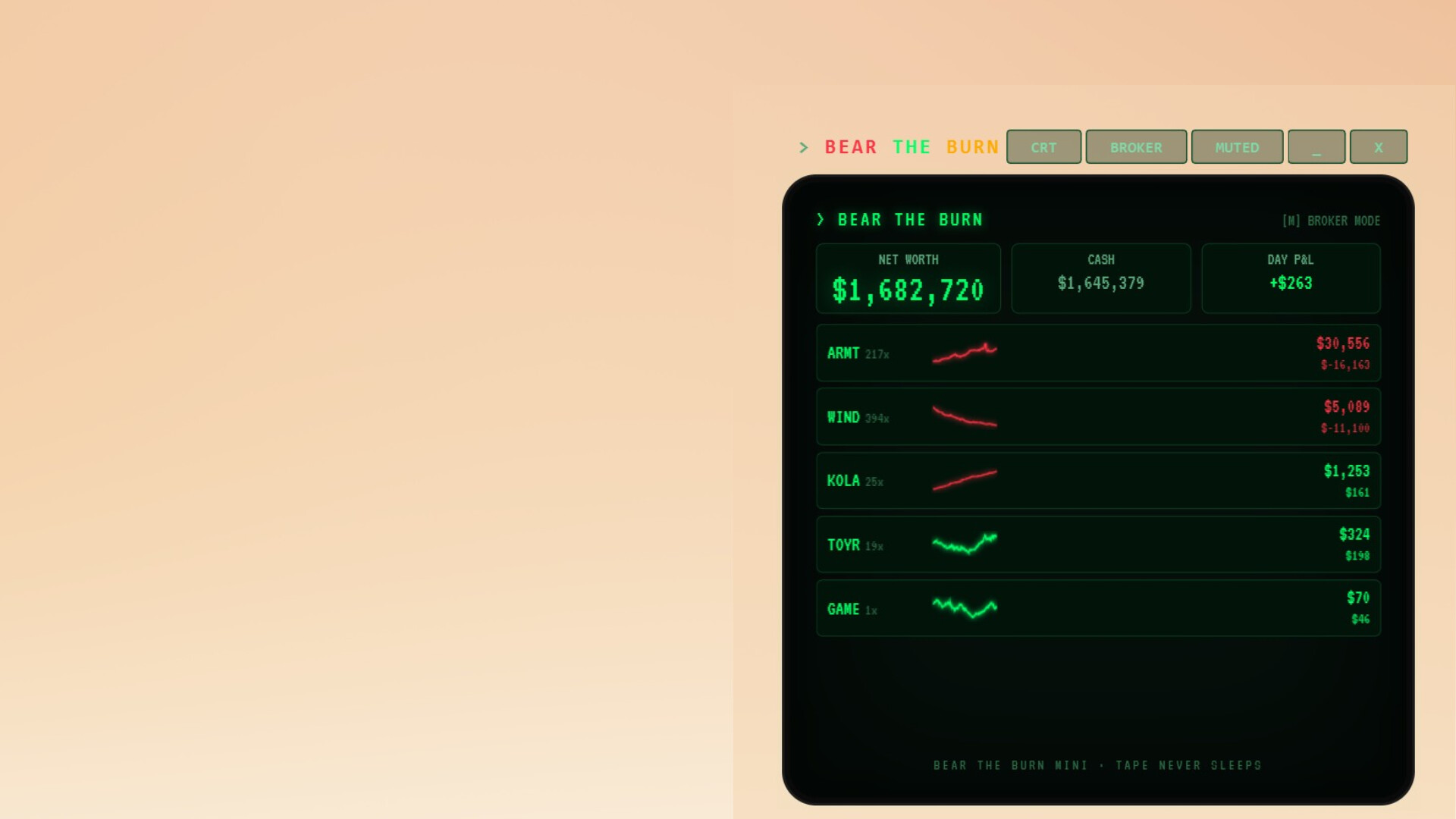 BEAR THE BURN: A Stock Market Deckbuilder trailer