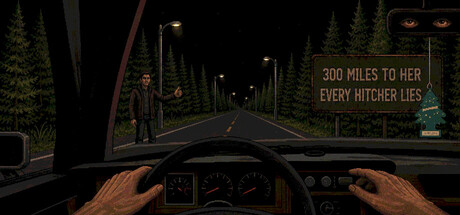 Cover art from 300 MILES TO HER: Every Hitcher Lies