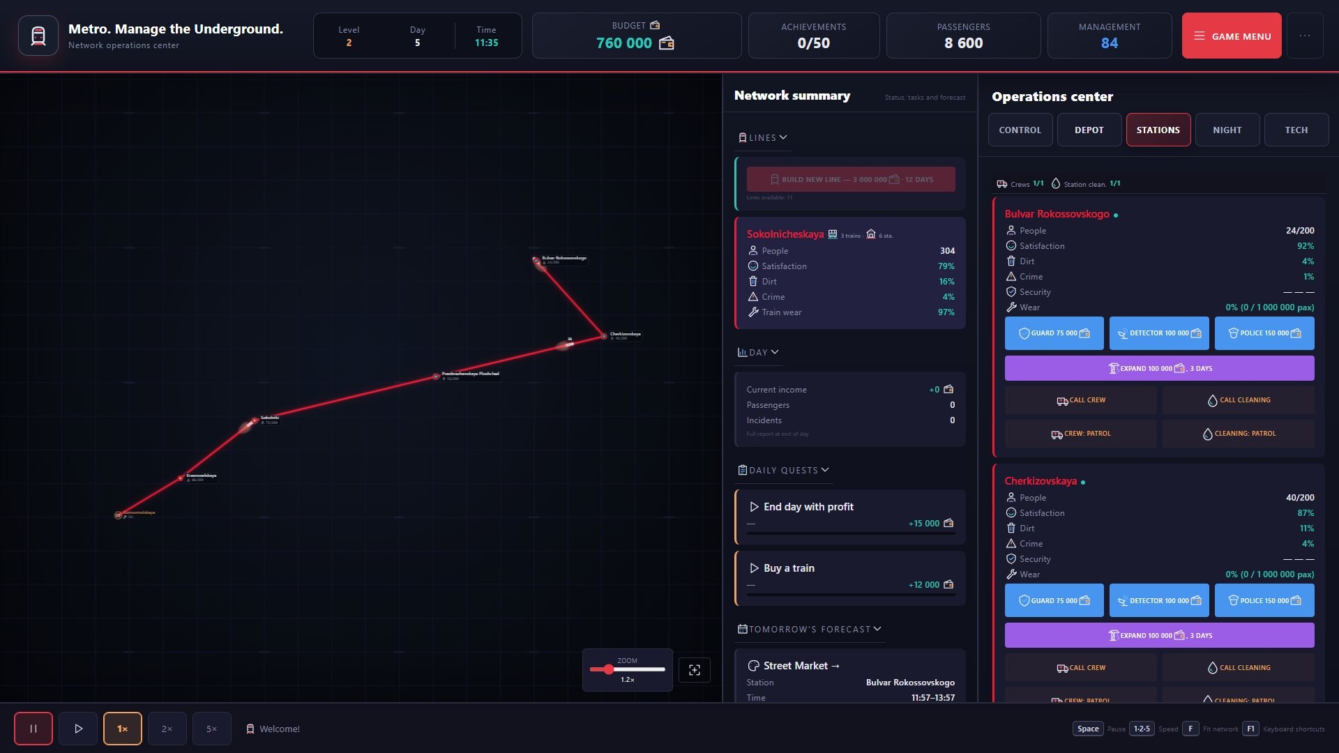 Metro. Manage the Underground screenshot 2
