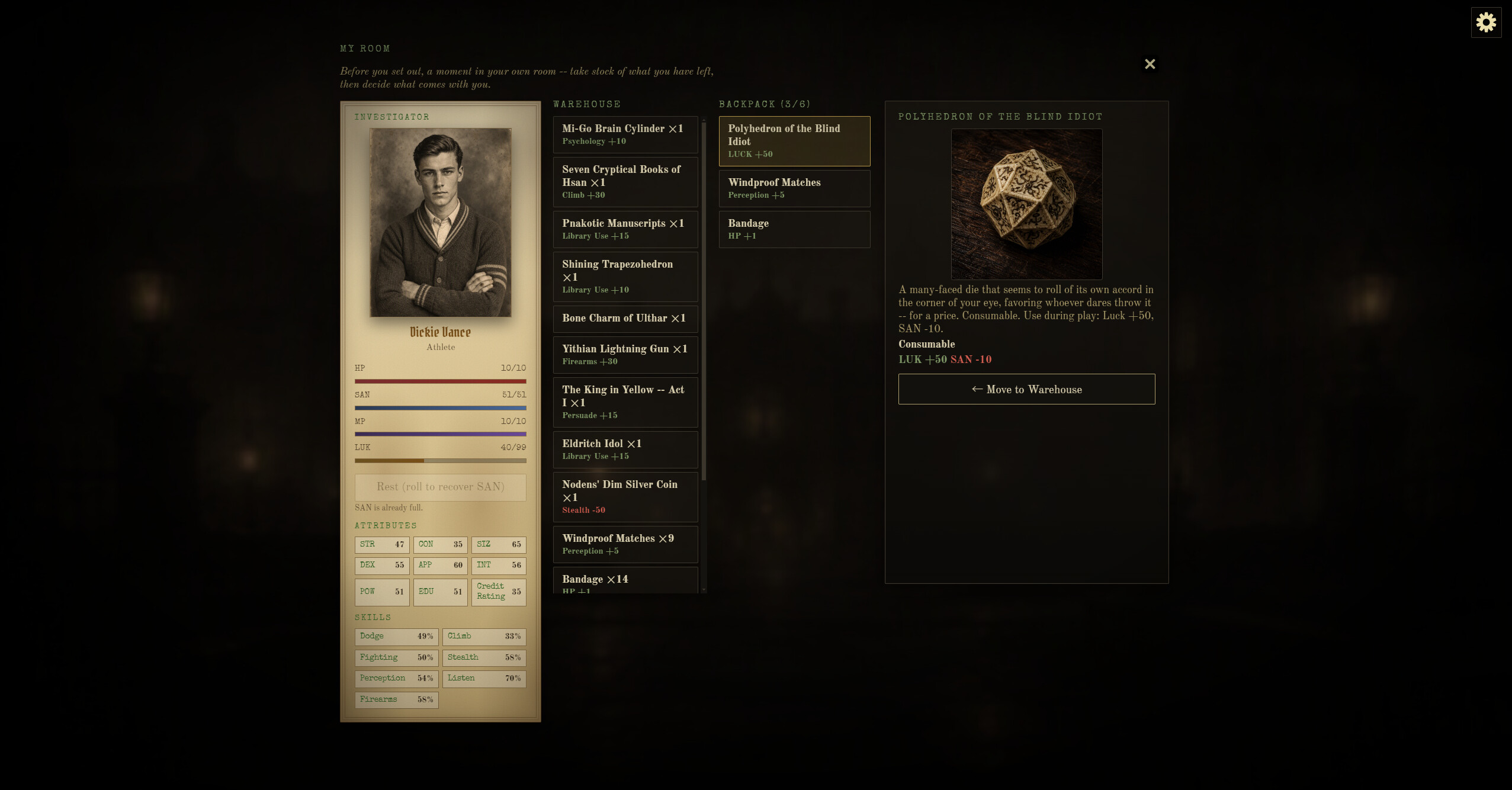 Dark Dice: Cthulhu Investigation Log screenshot 5