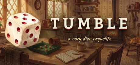 Cover art from Tumble: A Cozy Dice Roguelite