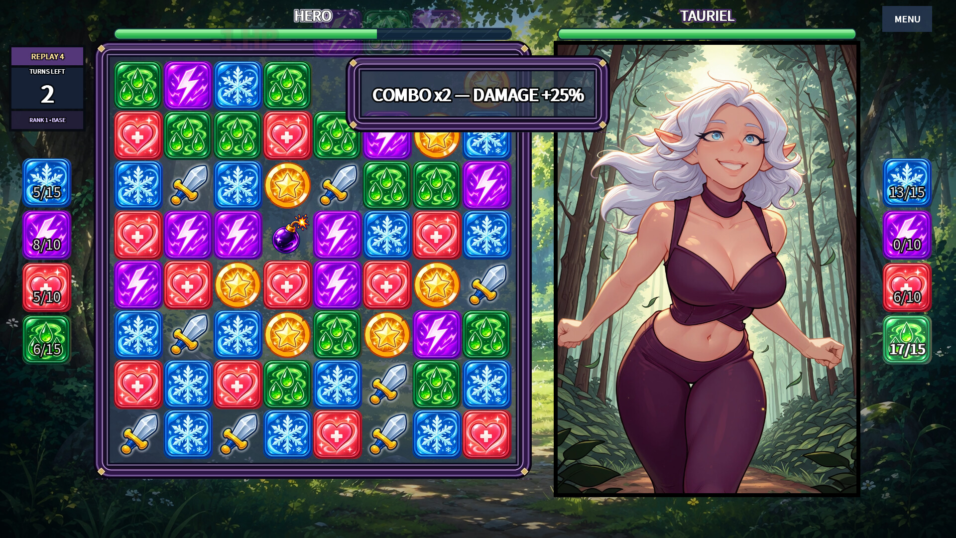 ELF STRIP DUEL: HENTAI MATCH 3 screenshot 5