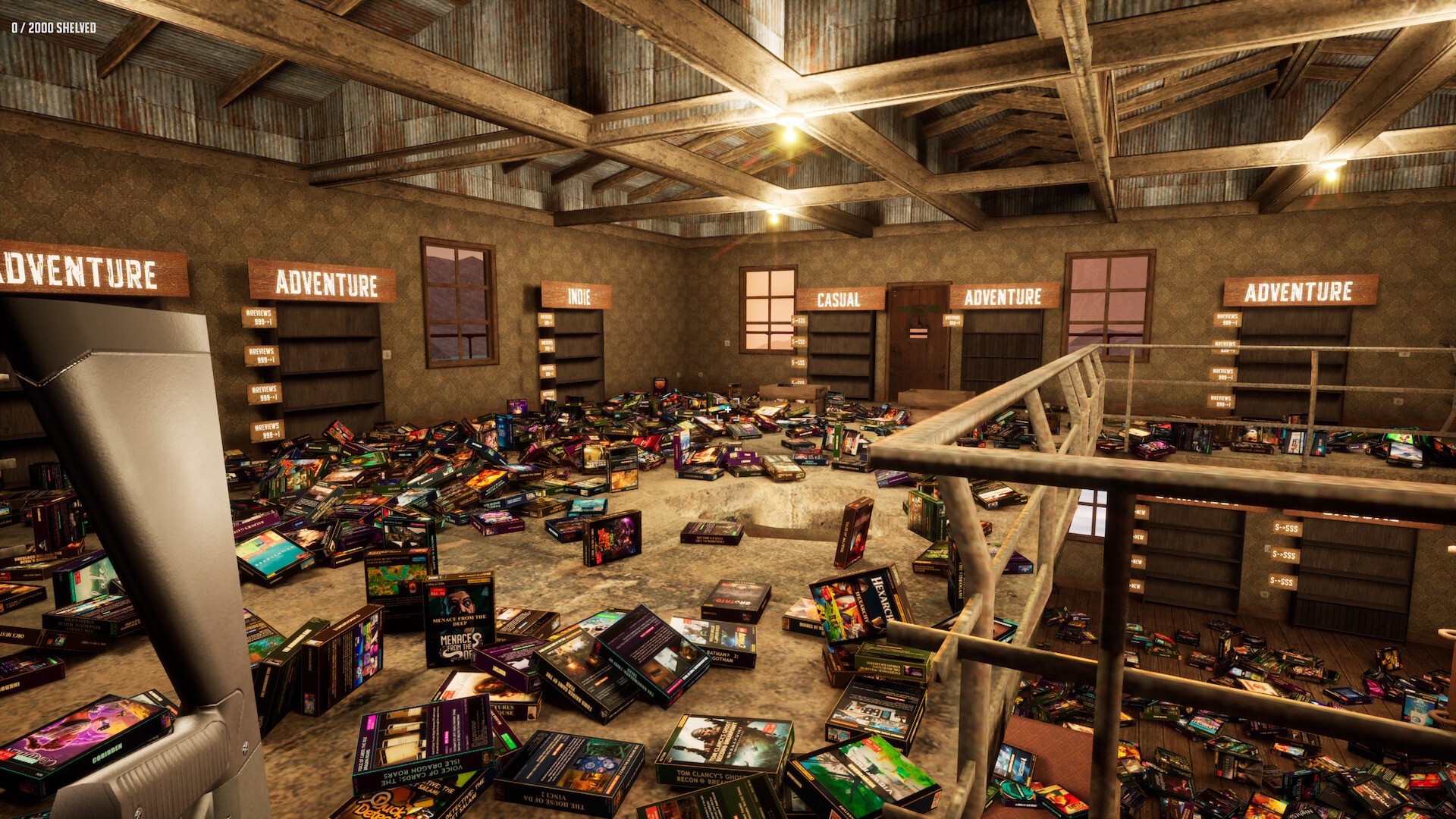 Game Shelver 99: I must organize my Steam Library and defend it against pirates with a shotgun trailer
